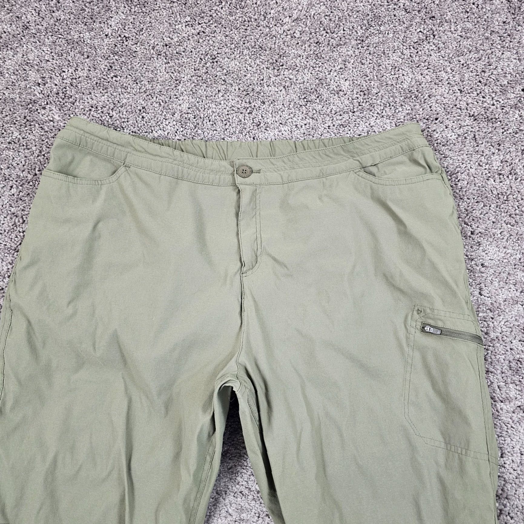 Eddie Bauer Eddie Bauer Pants Womens 2XL Green Fleece-Lined Outdoor Hiking Cargo 39x30 Regular Womens Size 40" / US 18 - 2 Thumbnail