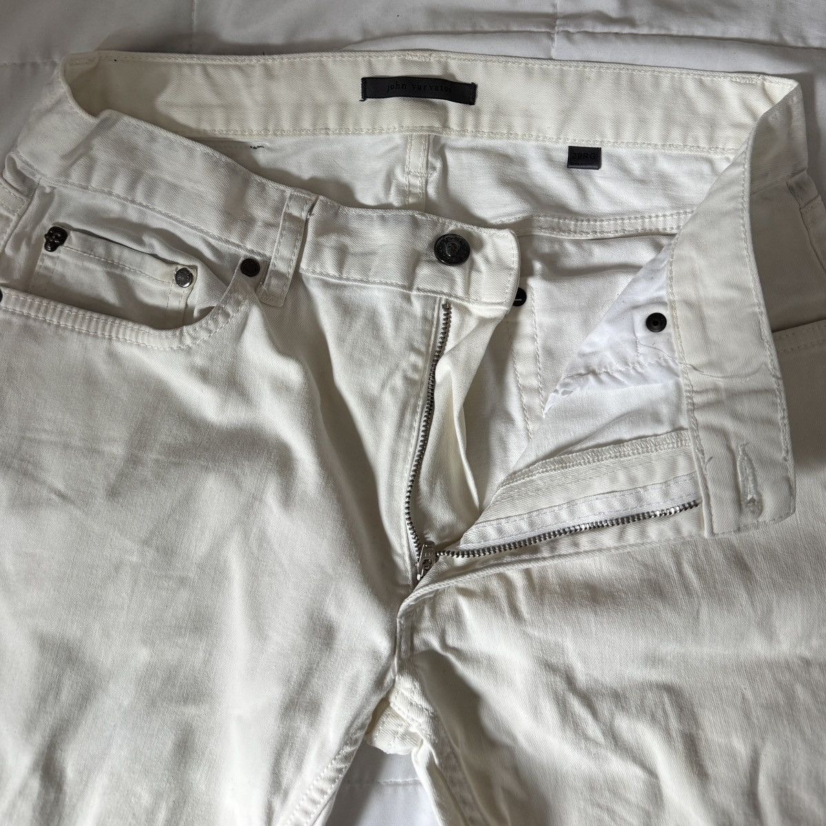 John Varvatos John Varvatos White Denim Jeans Size US 29 - 5 Thumbnail