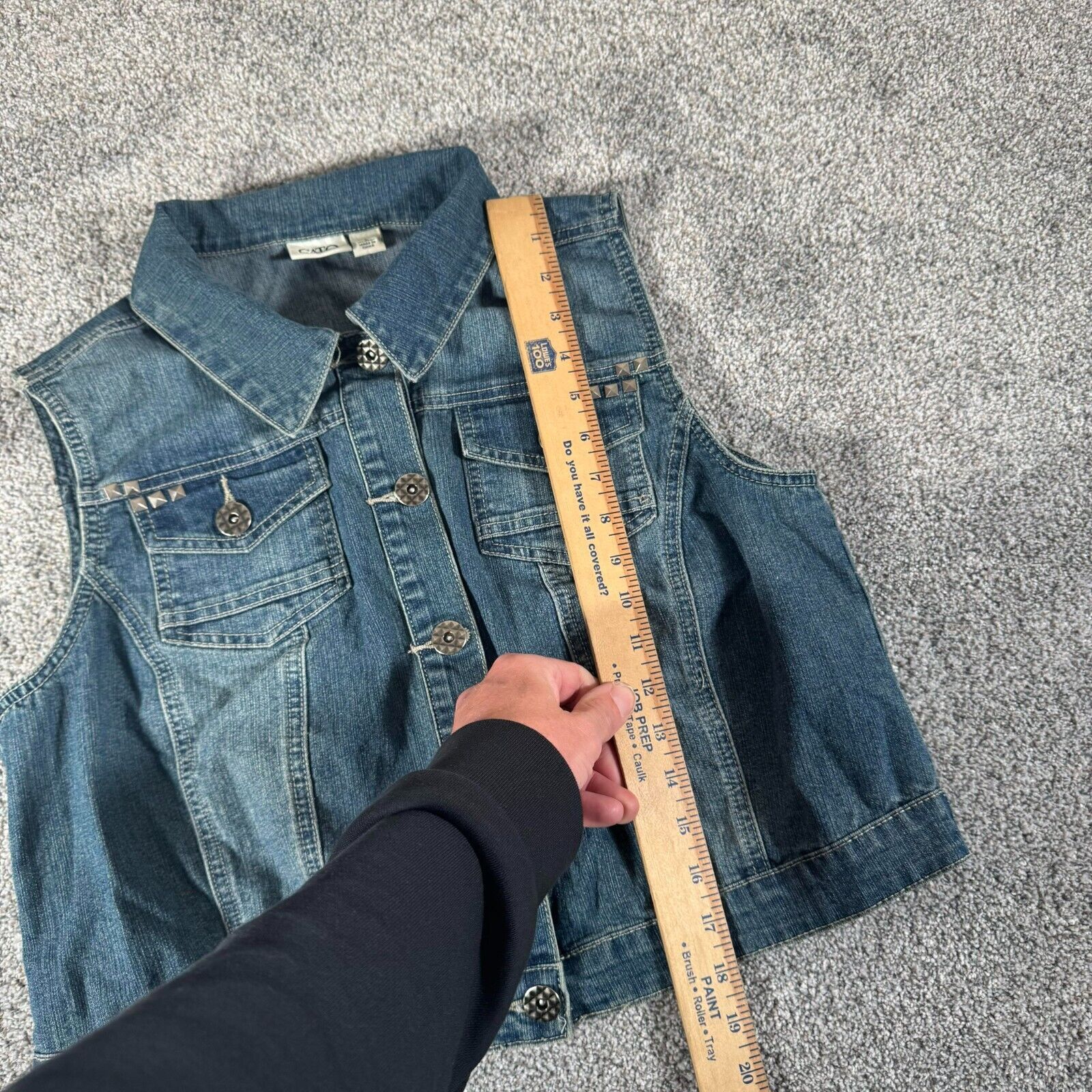 Other Cato Vest Womens Large Grunge Edgy Streetwear Studded Y2K Size L / US 10 / IT 46 - 6 Thumbnail