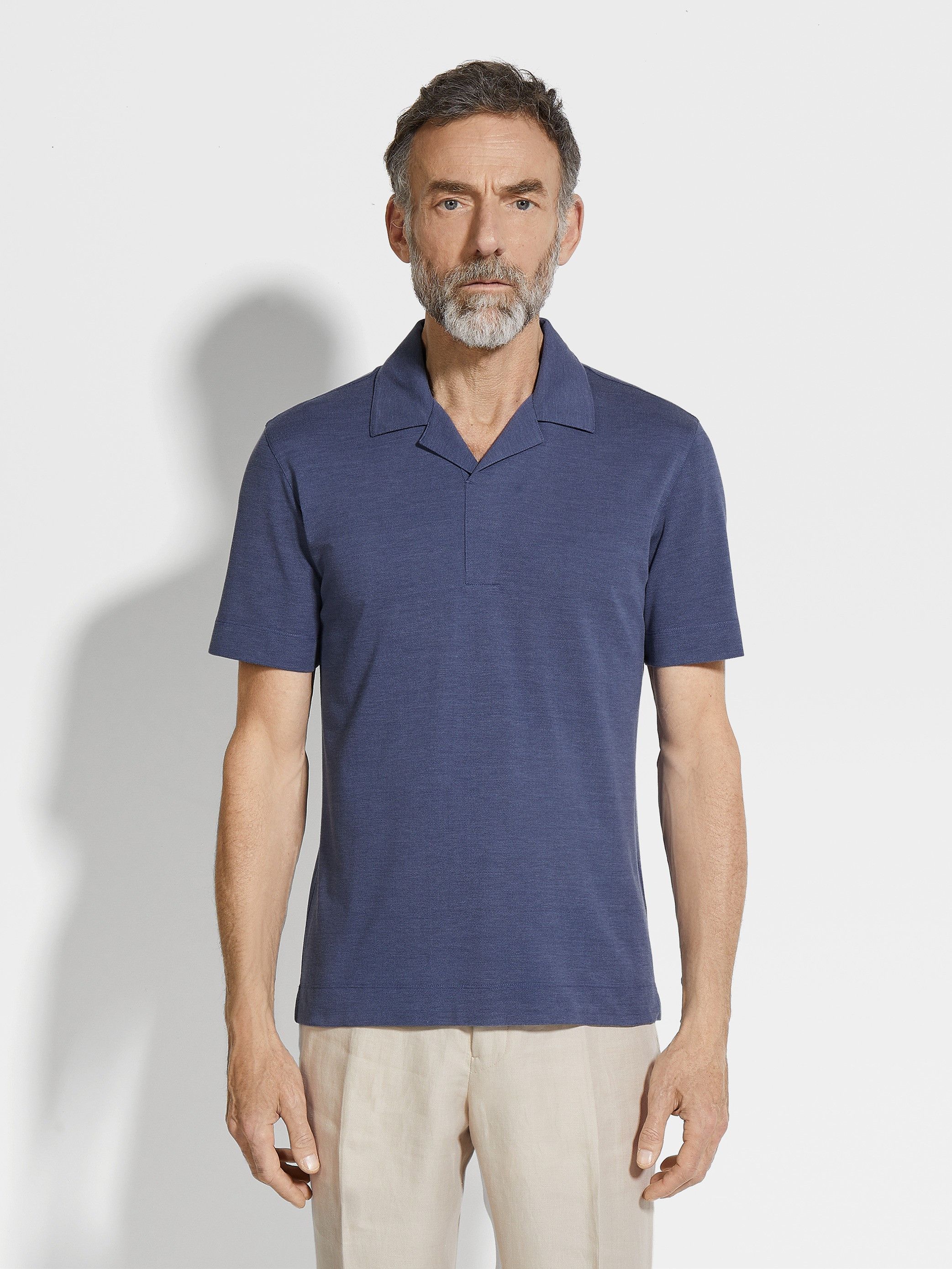 Ermenegildo Zegna o1s1rm0225 RUD313A7 Polo Shirt in Blue Size US L / EU 52-54 / 3 - 2 Thumbnail