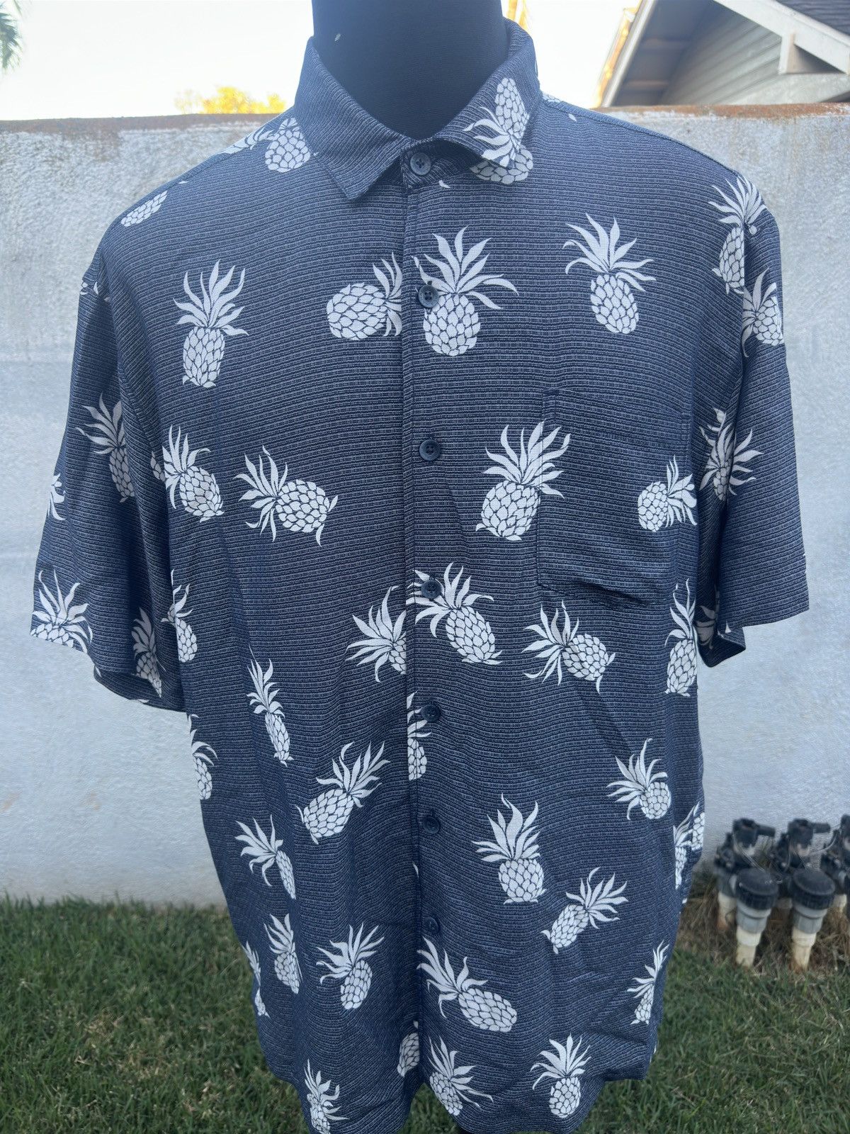 Other PreOwned Kahala Pineapple Print Navy Blue Men's Large Size US L / EU 52-54 / 3 - 1 Thumbnail
