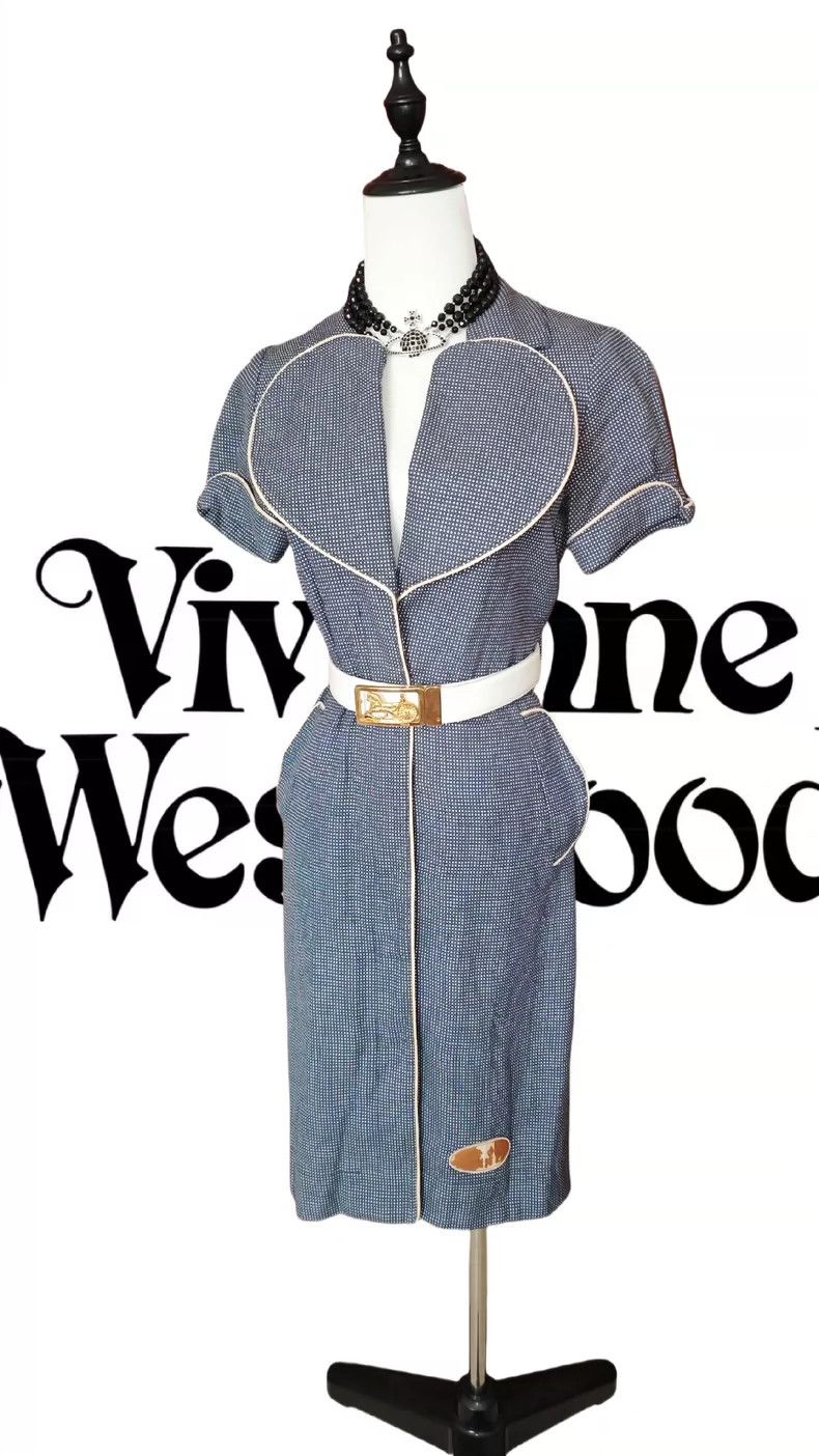 Vivienne Westwood Vivienne Westwood Love lead blue and white checkered dress Size XS / US 0-2 / IT 36-38 - 3 Thumbnail
