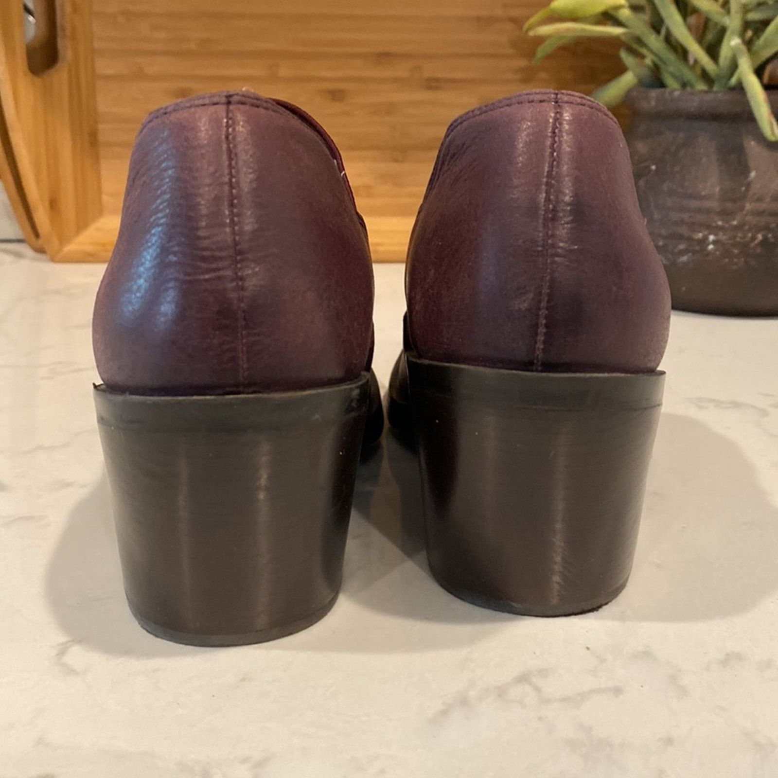Other Naya Acre Burgundy Leather Block Heel ankle bootie size 8.5 Size US 8.5 / IT 38.5 - 5 Thumbnail