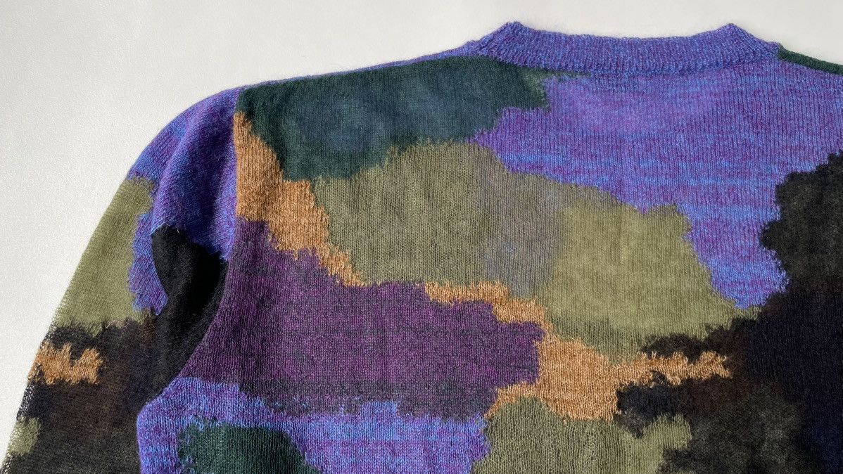 Dries Van Noten Sample Abstract Camo Mohair Sweater Size US L / EU 52-54 / 3 - 16 Thumbnail