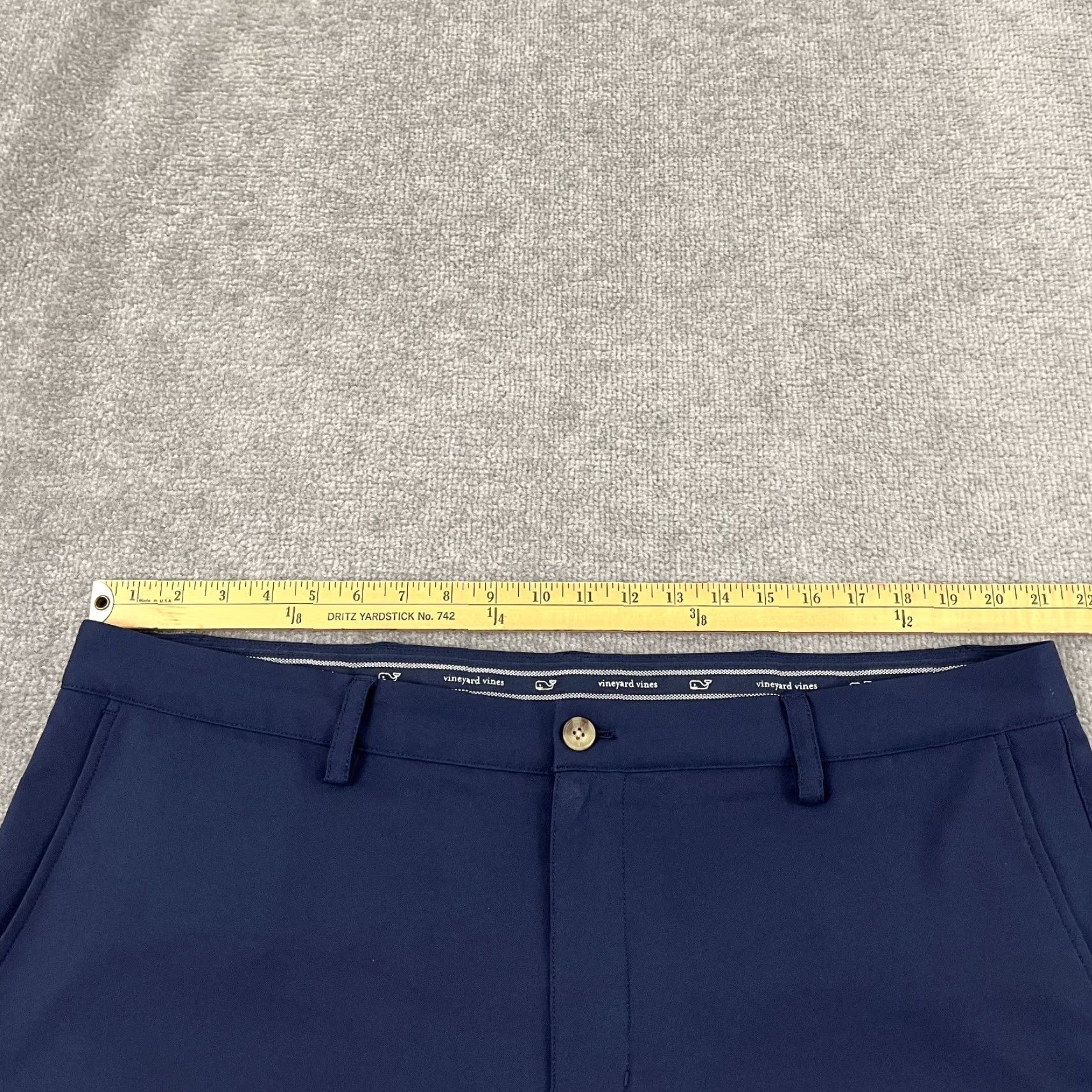 Vineyard Vines Vineyard Vines Links Shorts Mens 40 / 8.5" Navy Blue Golf Chino Stretch Preppy Size US 40 / EU 56 - 3 Thumbnail