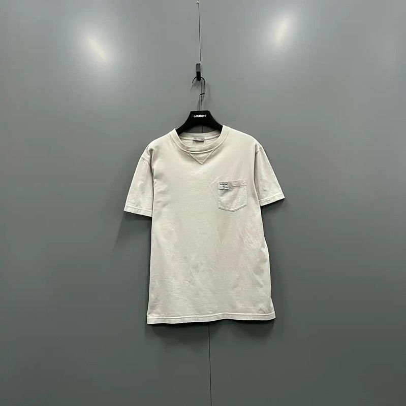 Dior Dior Summer Gray Cotton Short Sleeve T-Shirt 0089 Size S / US 4 / IT 40 - 1 Thumbnail