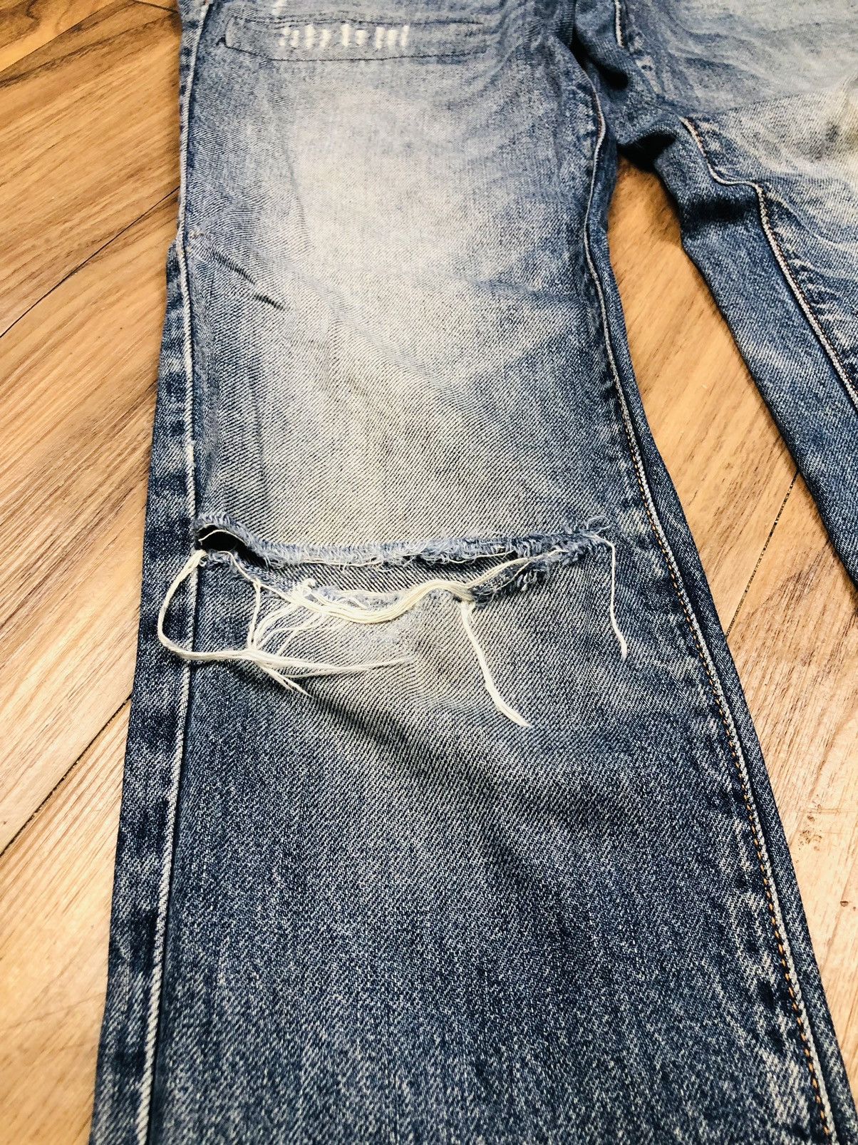 Japanese Brand Boss Orange Distressed Jeans (33) Size US 30 / EU 46 - 12 Thumbnail