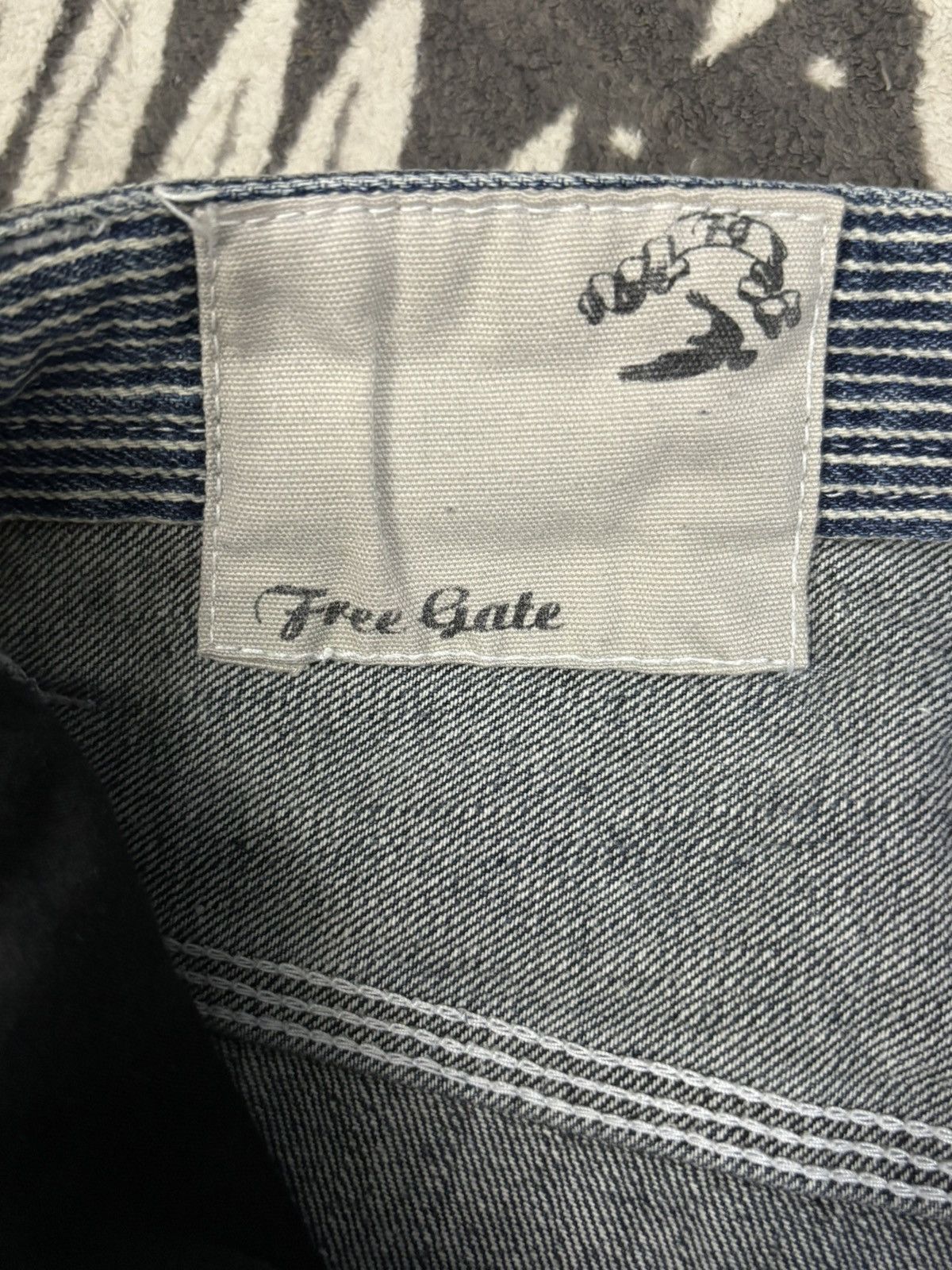 Japanese Brand Y2K Free Gate United Work Buckle Back Baggy Carpenter Jeans Size US 32 / EU 48 - 16 Thumbnail
