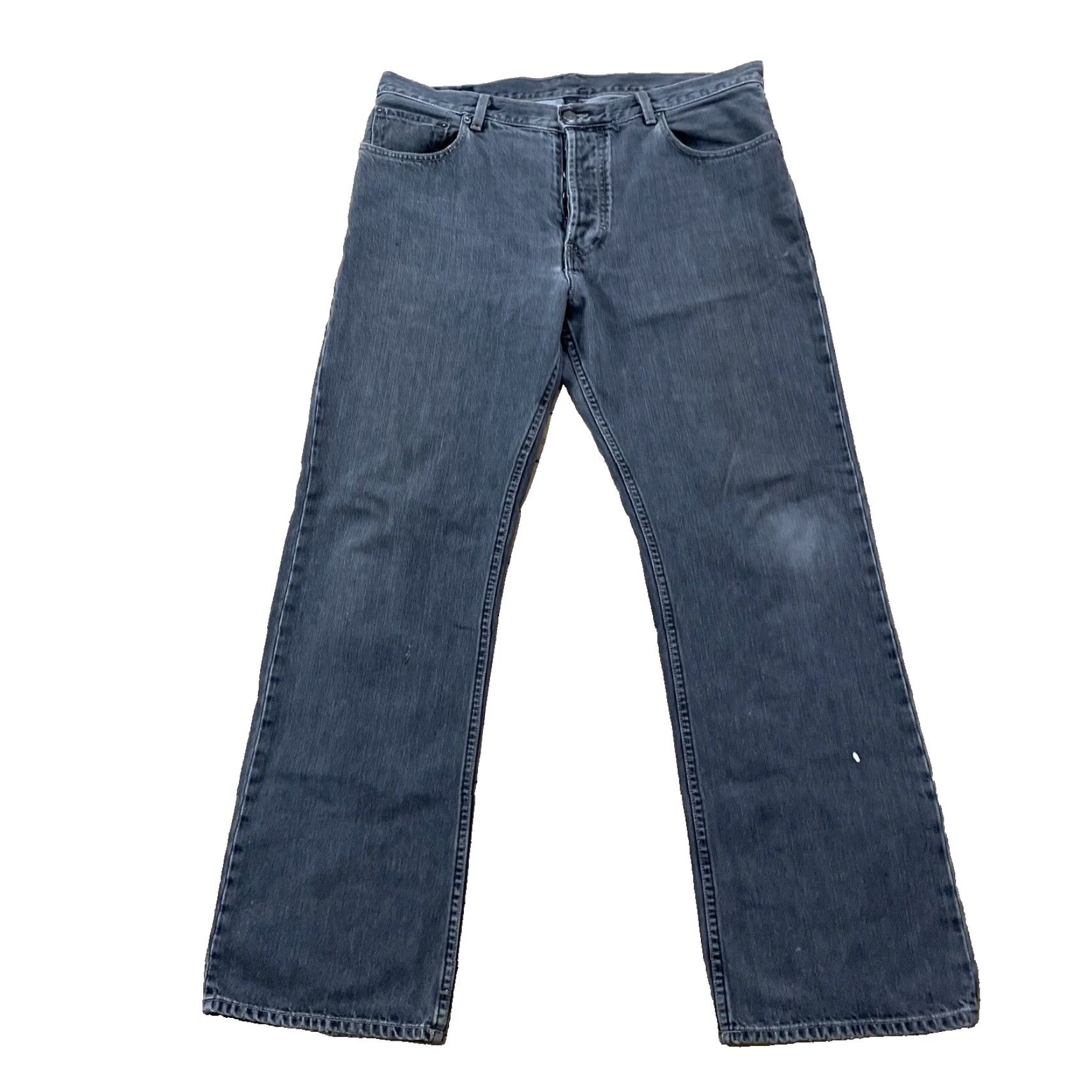 Banana Republic VINTAGE Banana Republic Jeans Men 35x32 Gray Straight Denim 2004 Y2k Paint Distressed 5-Pocket Band: Banana Republic Straight Leg Mens Regular stands Size US 35 - 2 Thumbnail