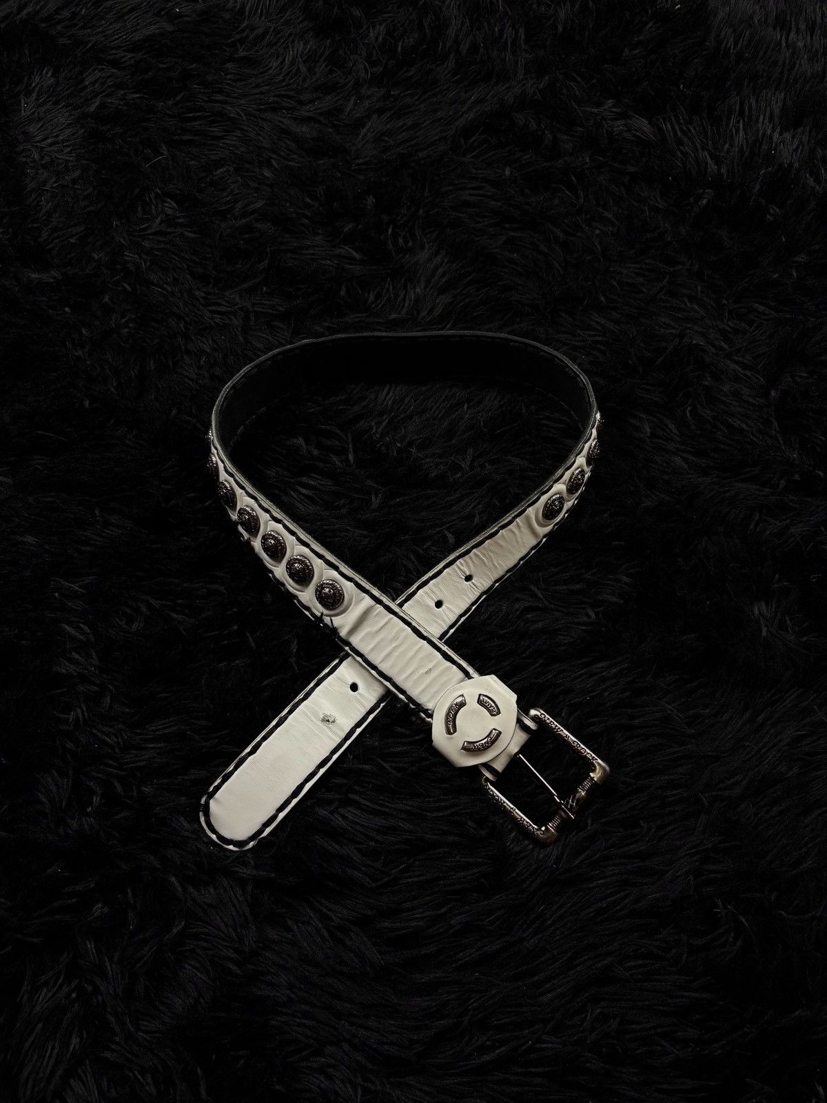 New Rock Rare New Rock Avant Garde Archive Leather Belt Size ONE SIZE - 4 Thumbnail