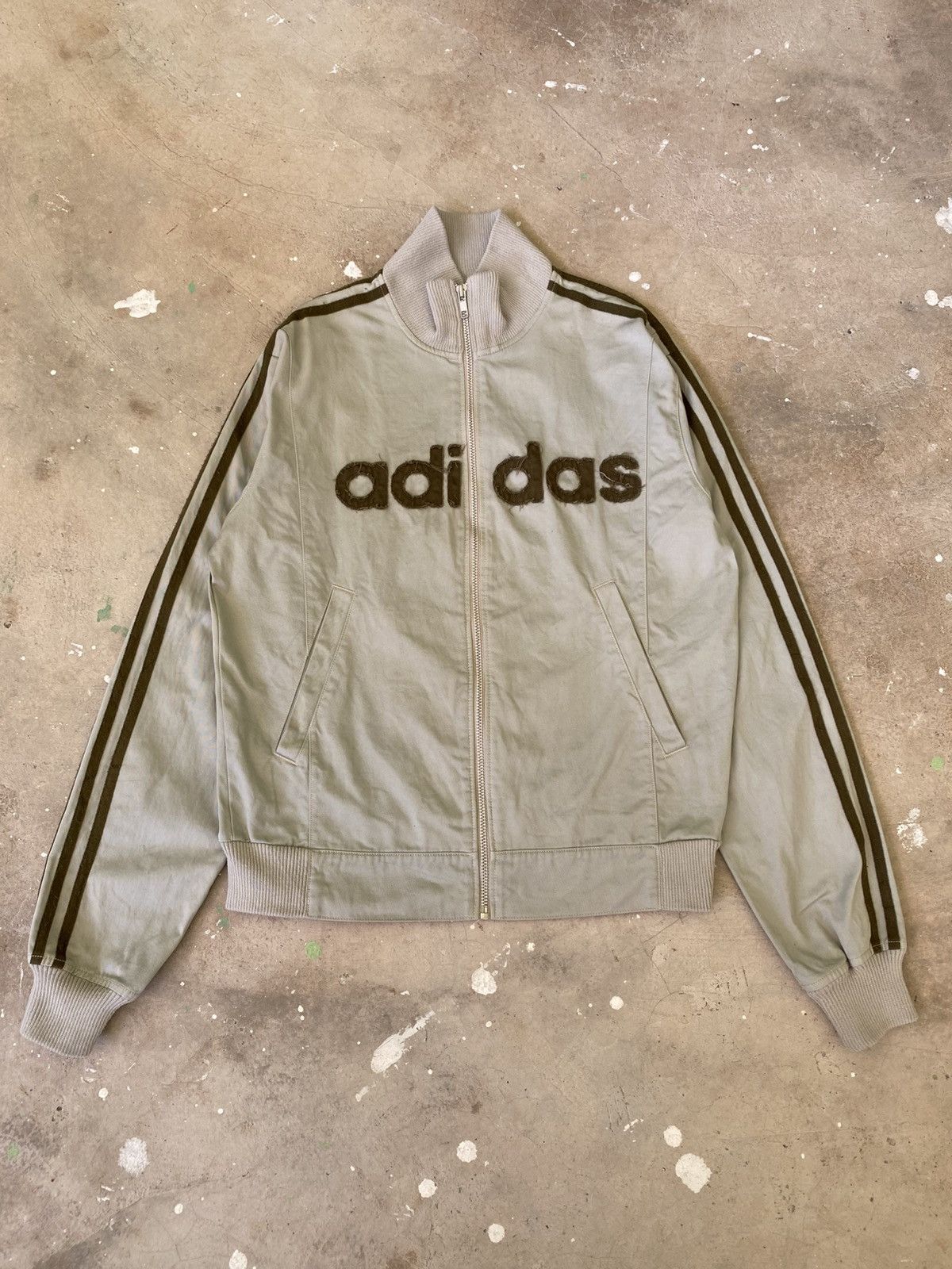 Adidas Adidas Logo Track Jacket Beige Olive Y2K Archive Size US S / EU 44-46 / 1 - 1 Thumbnail