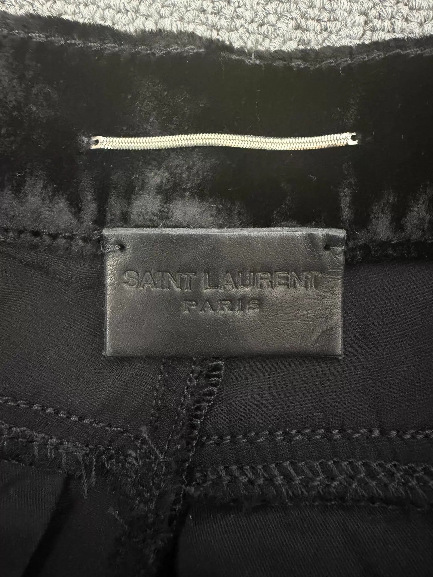 Saint Laurent Paris SLP20SS Saint Laurent Black Velvet Straight Jeans 30 Size US 30 / EU 46 - 4 Thumbnail