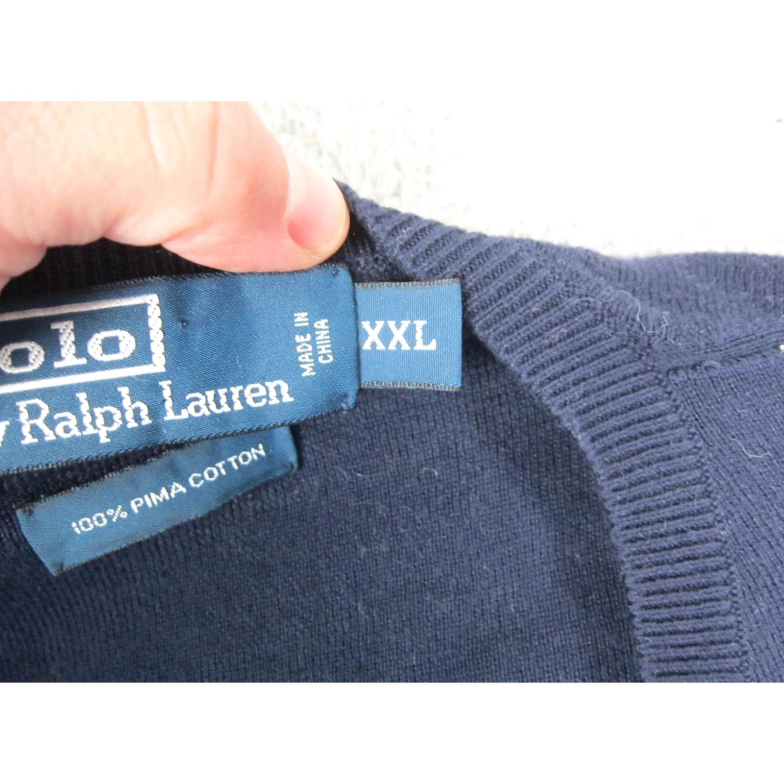 Polo Ralph Lauren Vintage Polo Ralph Lauren Vest Mens 2XL Blue Knit V Neck Golf 90s Size US XXL / EU 58 / 5 - 4 Thumbnail