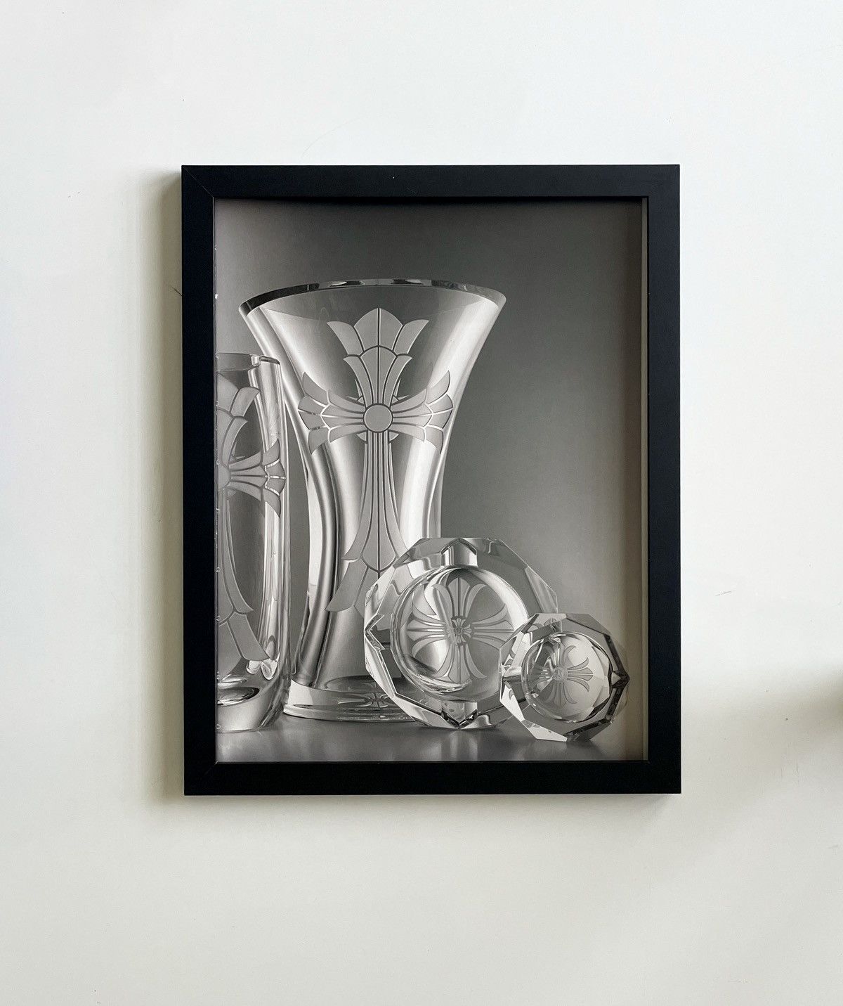 Chrome Hearts × Vintage Chrome Hearts Baccarat glass cup photo Poster framed 9x11 Size ONE SIZE - 1 Thumbnail