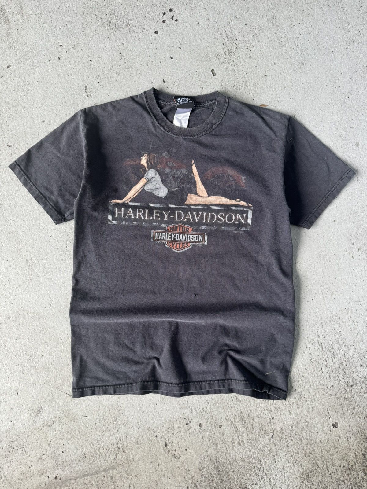 Harley Davidson Y2K Harley Davidson MILF Sun Faded & Distressed Tee Size US M / EU 48-50 / 2 - 1 Thumbnail