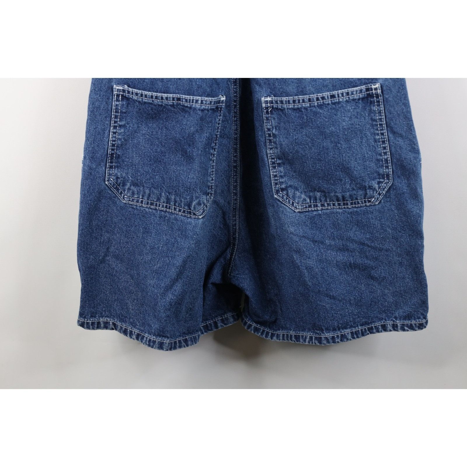 Vintage Vintage 90s Streetwear Faded Denim Jean Shortalls Overalls Size 28" / US 6 / IT 42 - 19 Thumbnail