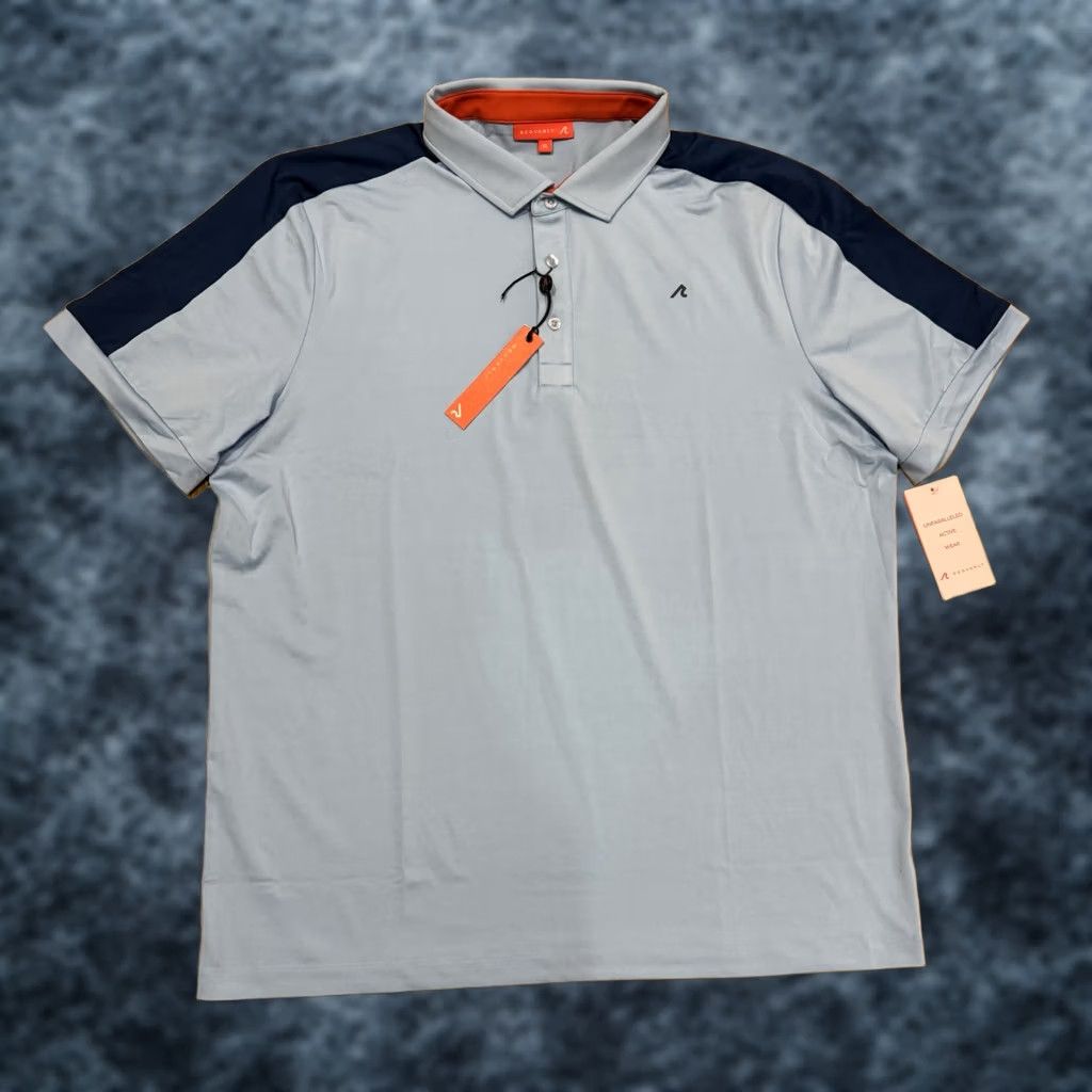 Vintage Redvanly Evans Polo Shirt Men XL Blue Short Sleeve Button Logo Poly Blend Spandex Heathered Size US XL / EU 56 / 4 - 1 Thumbnail