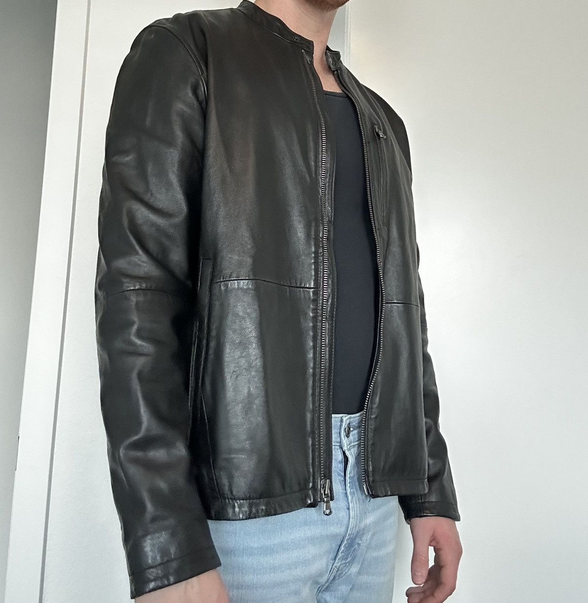 John Varvatos John Varvatos Leather Racer Jacket -Size XL Size US XL / EU 56 / 4 - 3 Thumbnail