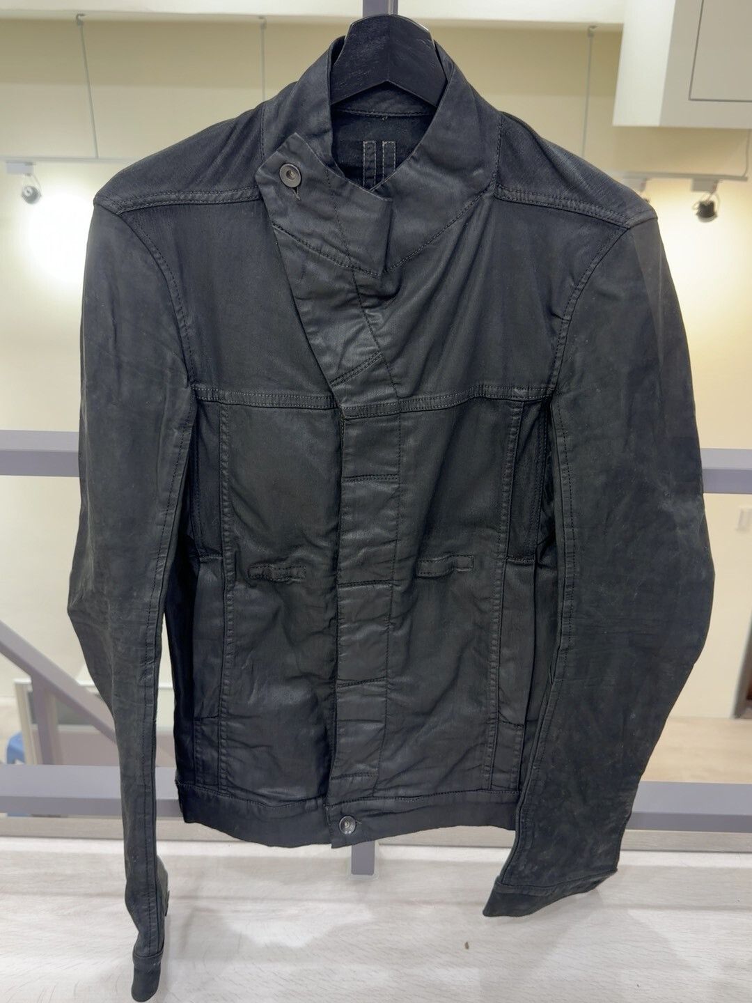 Rick Owens Drkshdw Rick Owens Black Asymmetrical Jacket Size US M / EU 48-50 / 2 - 1 Thumbnail