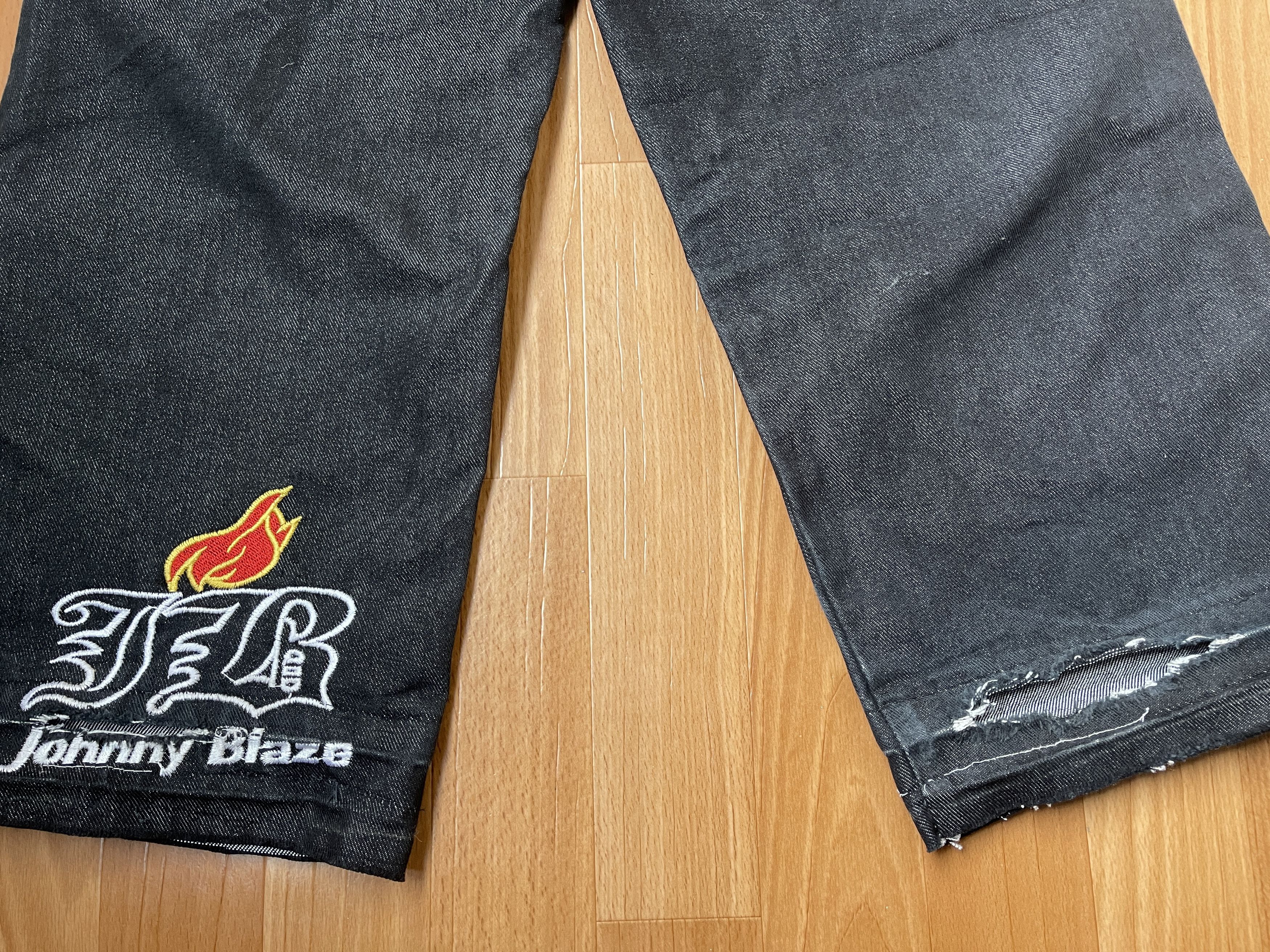 Wu-Tang Clan Johnny Blaze jeans shiny metallic silver baggy Wu Wear 26 Size US 26 / EU 42 - 8 Thumbnail
