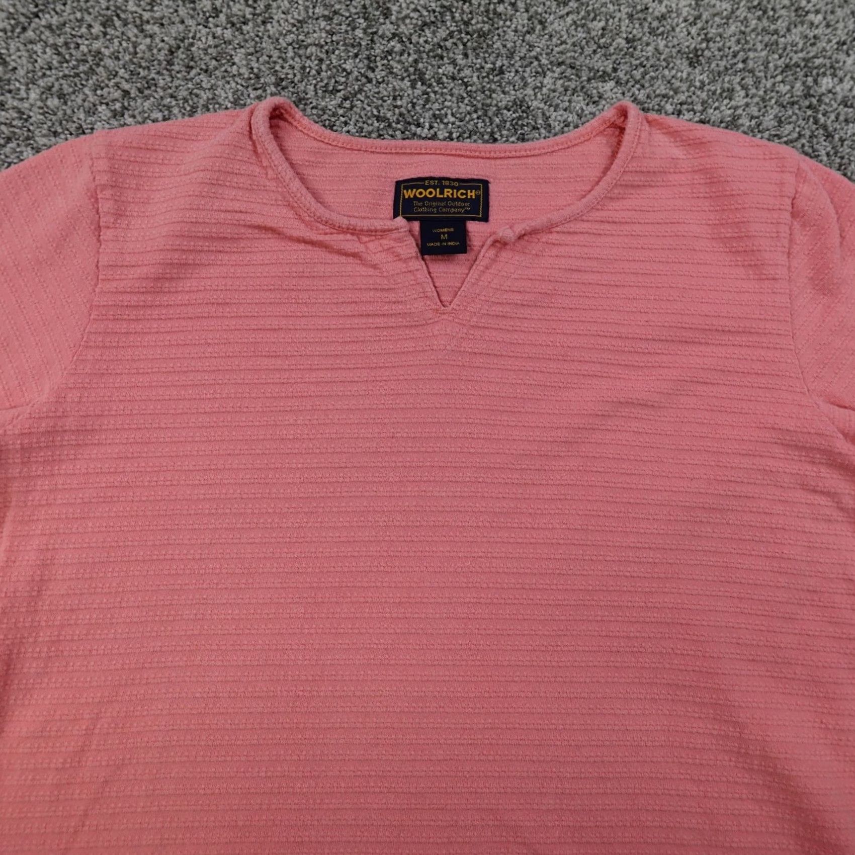 Vintage Woolrich Shirt Womens M Pink Knit Casual Outdoor Preppy Cotton T-Shirt Shoes? Size M / US 6-8 / IT 42-44 - 3 Thumbnail