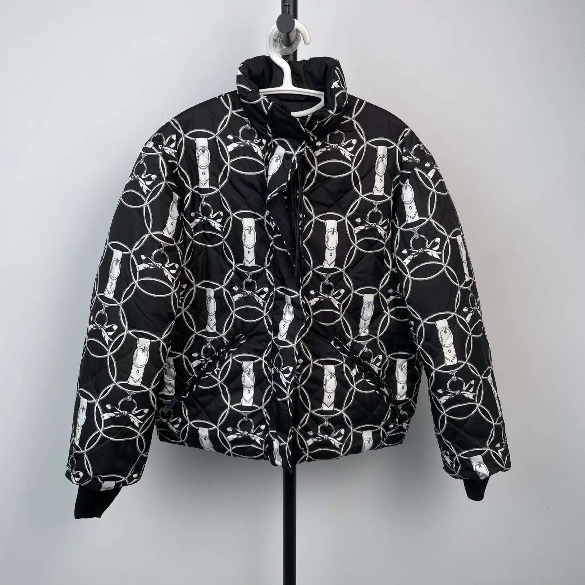 Hermes Hermès 97 New Double-Sided All-Over Print Black Jacket 36 Size XS / US 0-2 / IT 36-38 - 2 Thumbnail