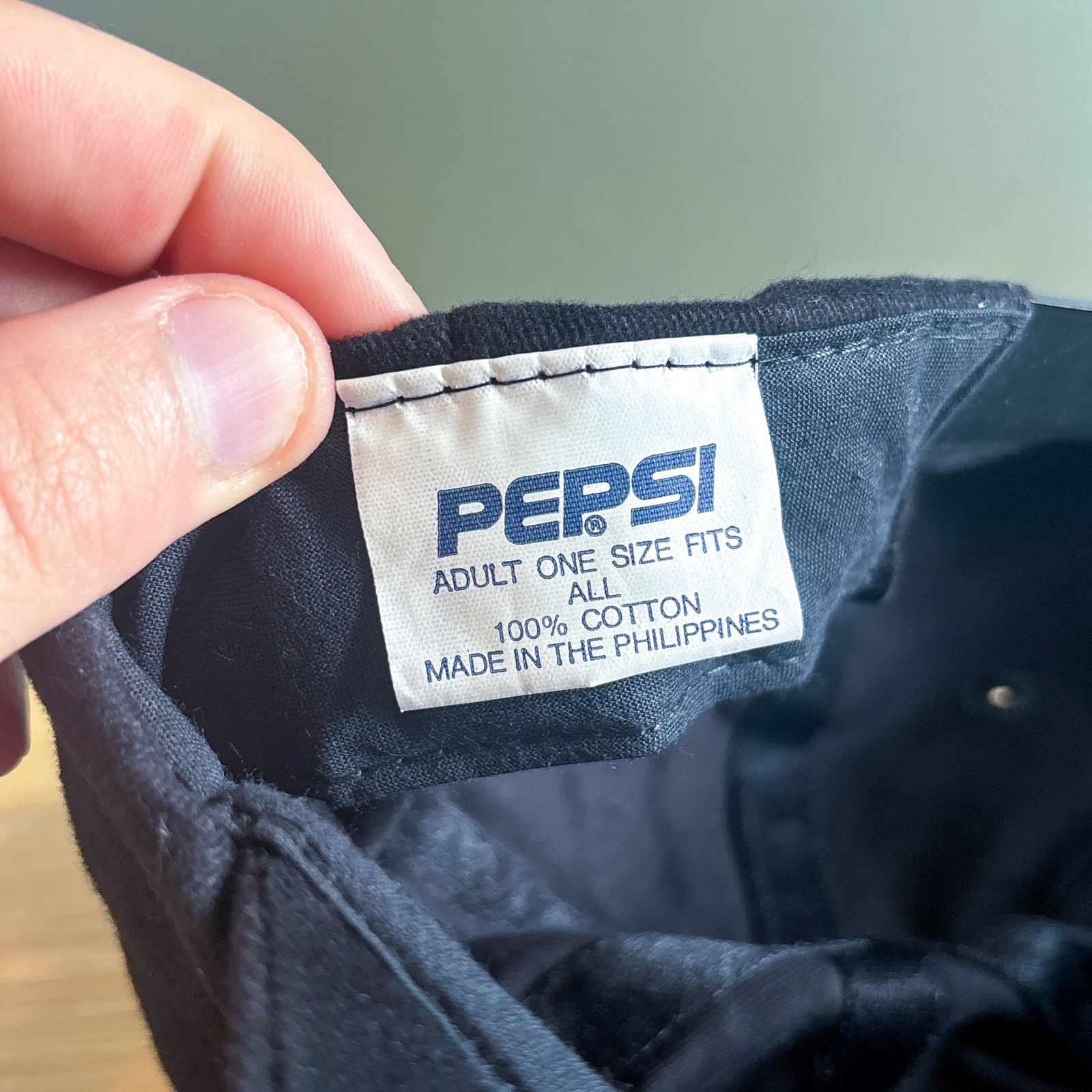 Pepsi Vintage Pepsi Soda 90s Black Logo Patch Snapback Hat NWT Size ONE SIZE - 9 Thumbnail