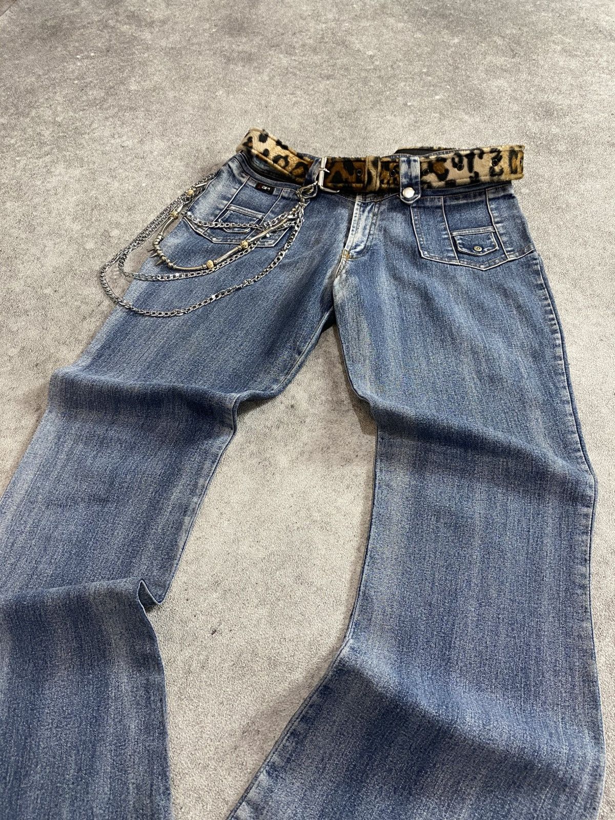 If Six Was Nine × Japanese Brand × KMRii 2000s Chap Yn Flare Jean Pant Size US 28 / EU 44 - 3 Thumbnail