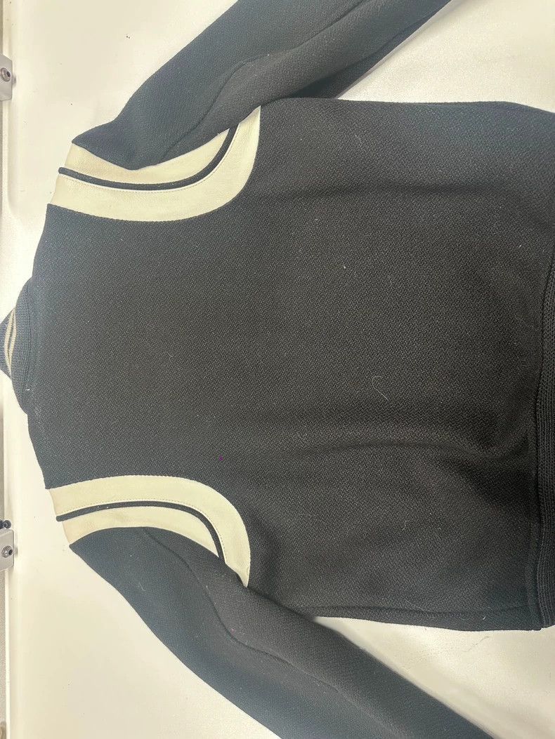 Saint Laurent Paris Saint Laurent Paris Saint Laurent Black Jacket with Stripe Size US M / EU 48-50 / 2 - 2 Thumbnail