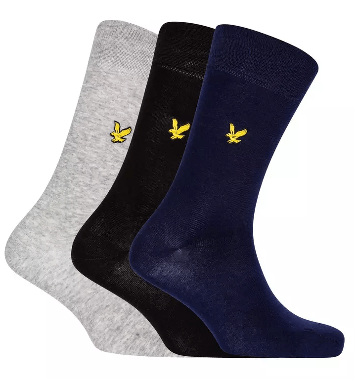 Lyle & Scott LYLE & SCOTT 3 PAIRS PREMIUM COTTON SOCKS ANGUS Size ONE SIZE - 1 Thumbnail