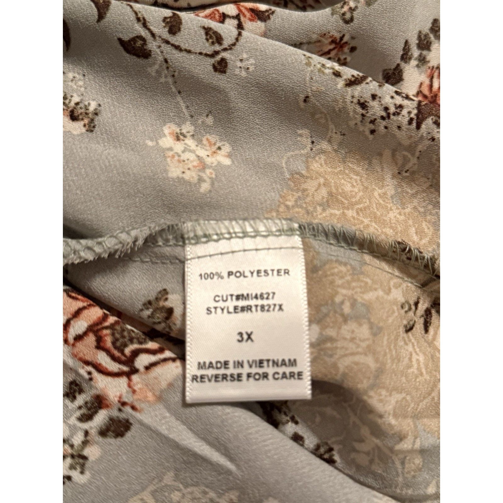 Other Misia Curvy Top 3X Sage Green Floral Wrap Elastic Waist Soft Size 3XL / US 20-22 - 7 Thumbnail