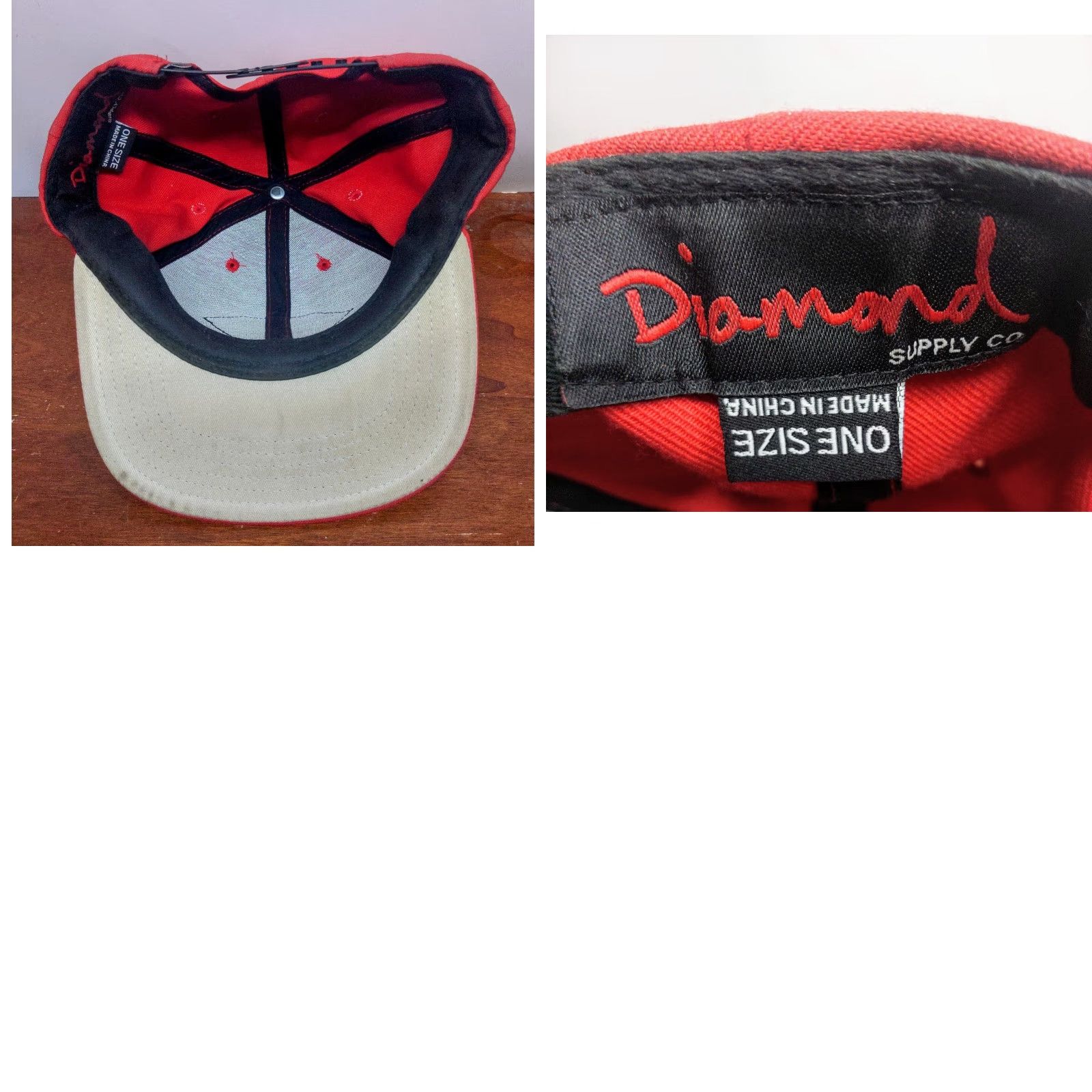 Diamond Supply Co. Diamond Supply Co. Brilliant Logo Red Black Mens Sport Snapback Hat Cap Hat Size ONE SIZE - 8 Thumbnail