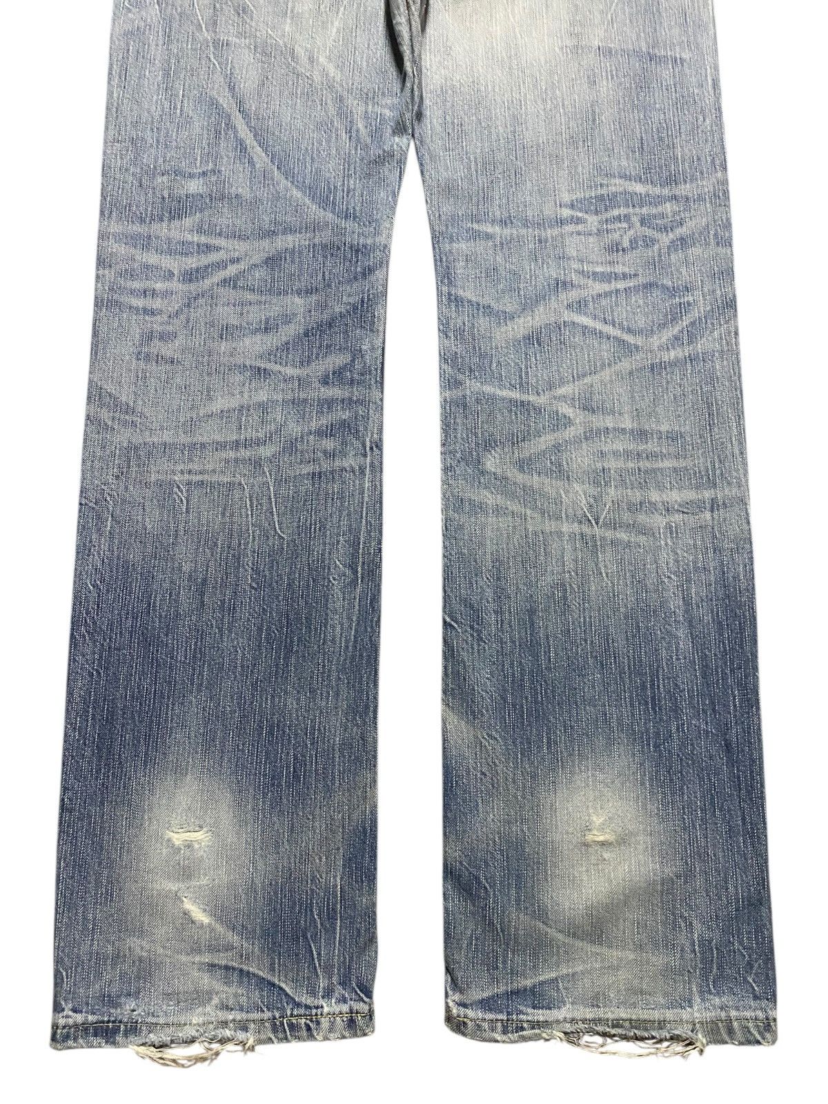 Edwin Vintage Edwin Blue Trip 503 Distressed Faded Wash Loose Jean Size US 33 - 6 Thumbnail