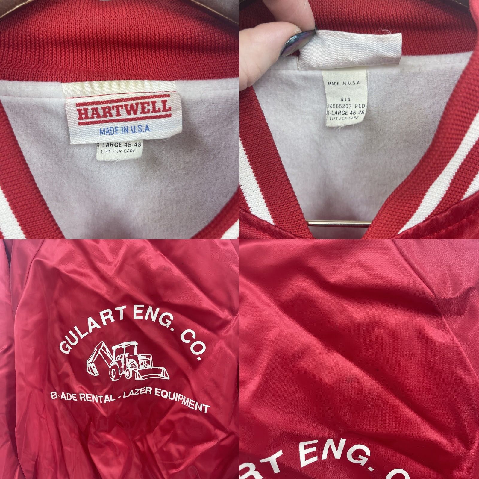 Vintage VINTAGE Hartwell Jacket Mens XL Bomber 80s Red Satin Nylon Sn Size US XL / EU 56 / 4 - 8 Thumbnail