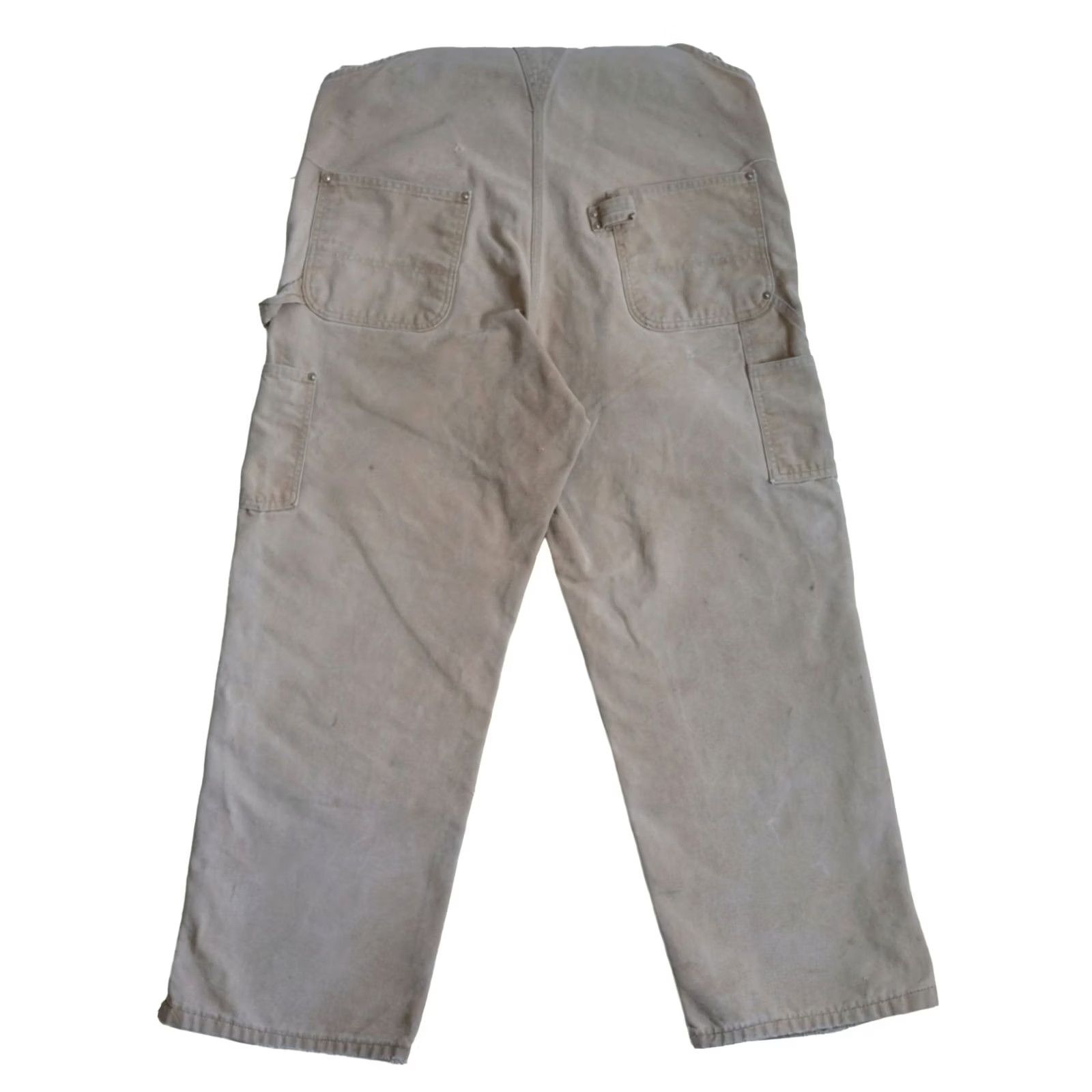 Carhartt VINTAGE Carhartt Jeans 90s USA Made Double Knee Overalls Bib Brown Work 36x30 Mens Jeans Bootcut 5-Pocket Inseam 29" Size US 36 / EU 52 - 3 Thumbnail