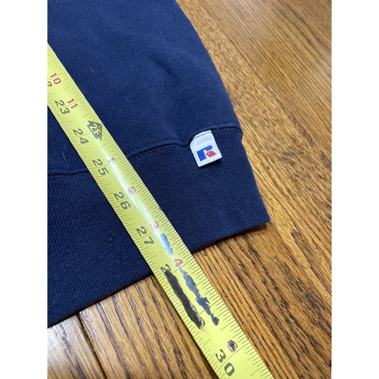 Russell Athletic VINTAGE Russell Athletic Sweatshirt Men XL Navy Blue USA Distressed Grunge 90s Retro Logo Pullover Long Sleeve Crew Neck Cotton Polyester Size US XL / EU 56 / 4 - 4 Thumbnail