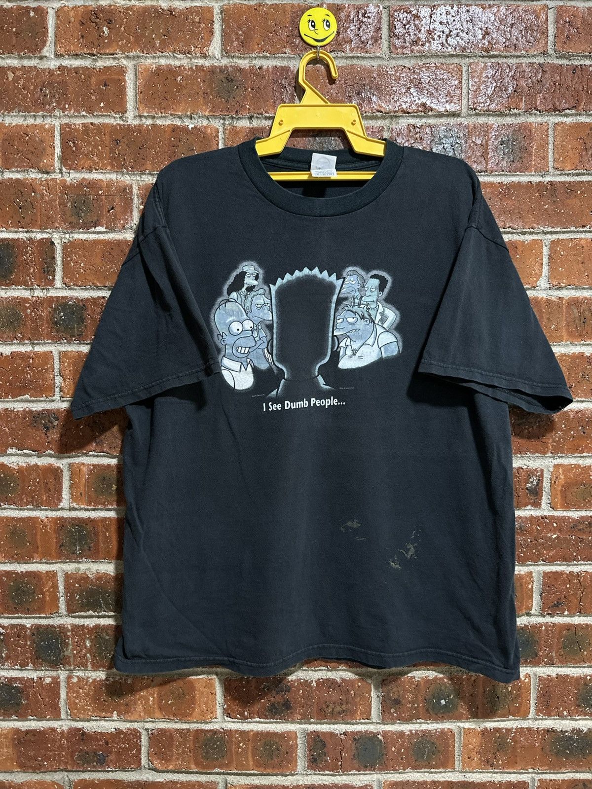 Cartoon Network × Designer × Vintage Vintage The Bart simpson I See Dumb People Faded Tee Size US XL / EU 56 / 4 - 1 Thumbnail