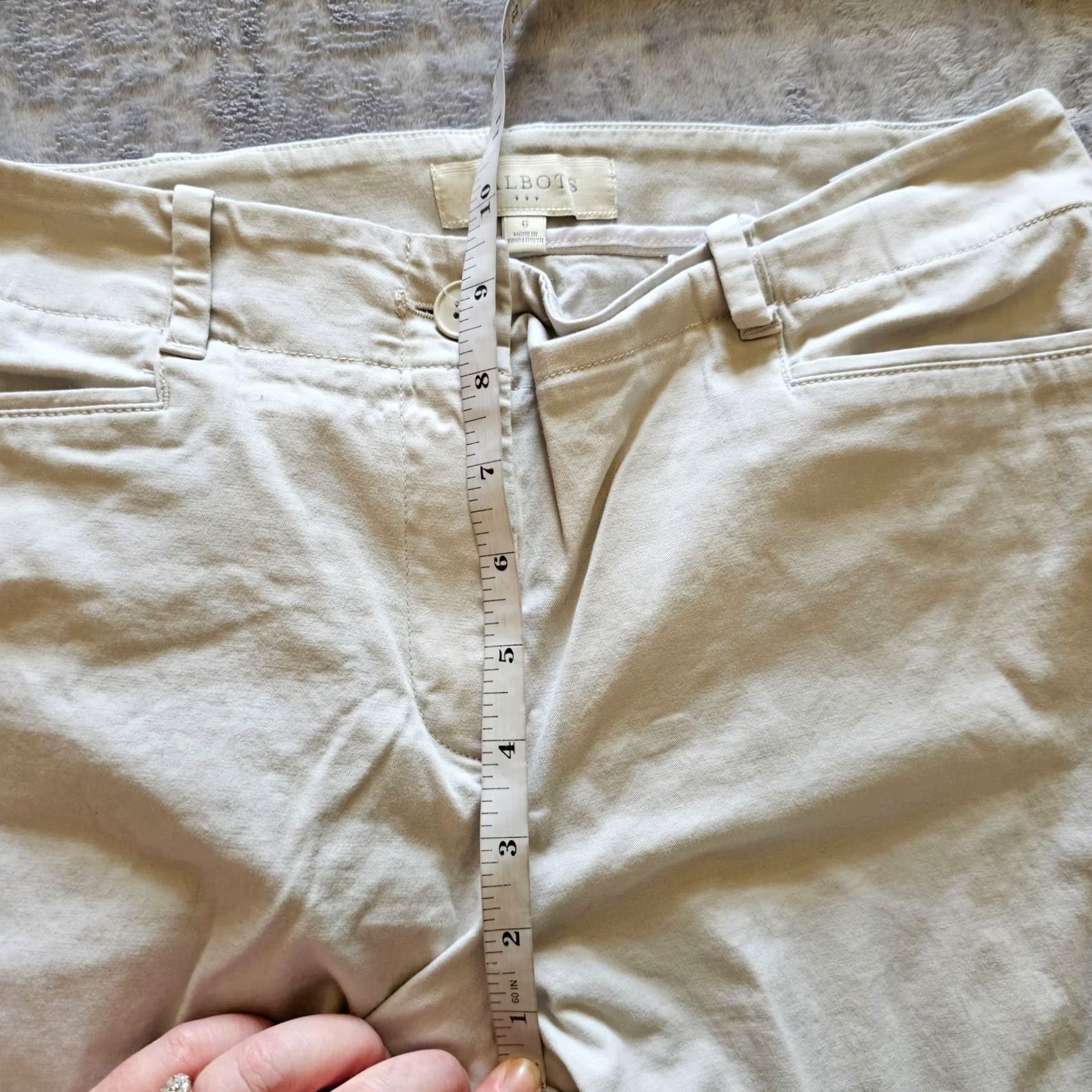 Talbots Talbots Pants Womens 6 Beige Khaki Straight Leg Mid Rise Classic Neutral Pants Menstrual? No, ignore. Size 28" / US 6 / IT 42 - 6 Thumbnail