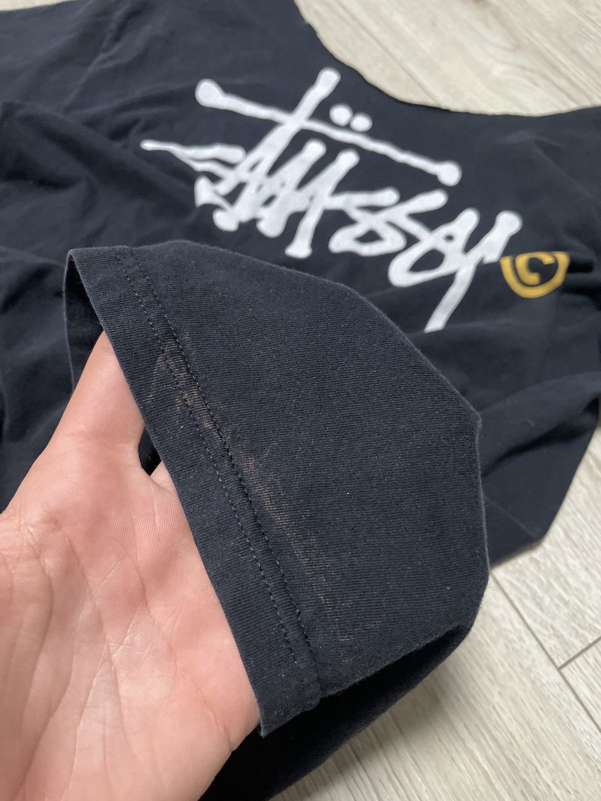 Stussy Vintage Stussy Cropped T Shirt Big and Small Logo Tee Size US XL / EU 56 / 4 - 13 Thumbnail