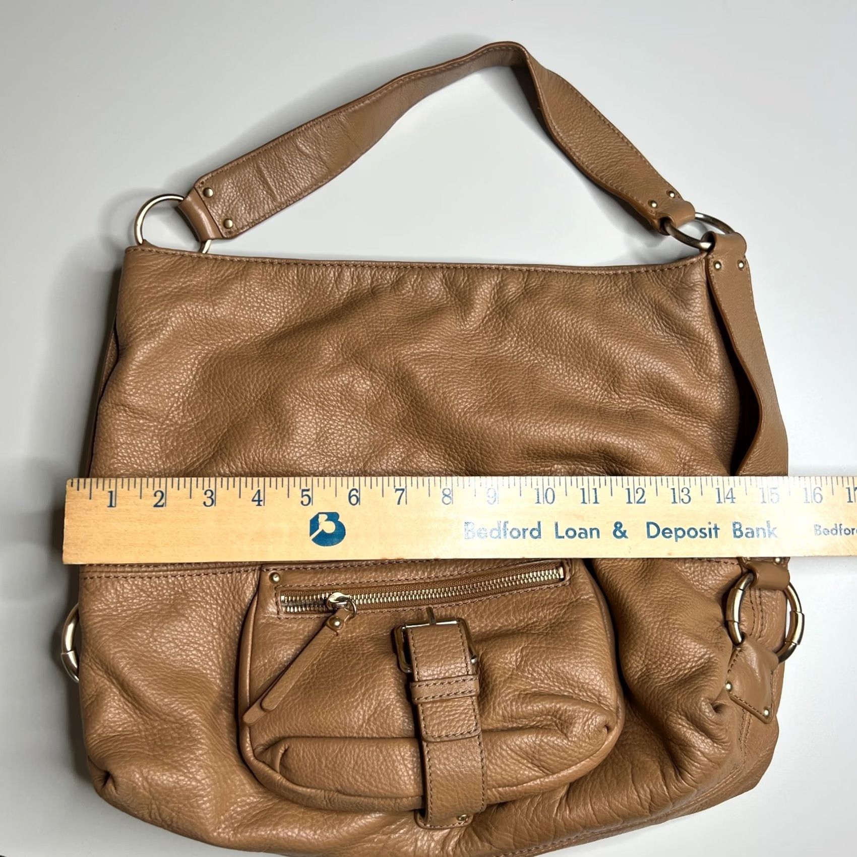 Michael Kors Michael Kors Austin Pebbled Leather Shoulder Tote Bag Brown Slouchy Hobo Size ONE SIZE - 4 Thumbnail