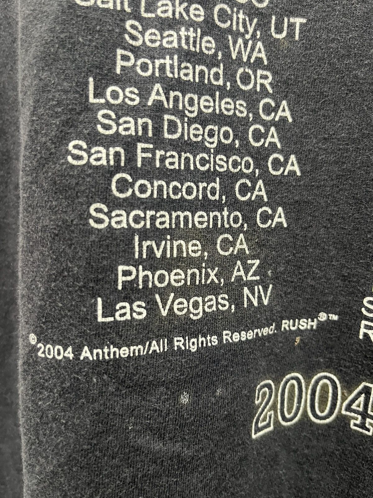 Band Tees vintage rush t-shirt band tee black ©️ 2004 tour Size US M / EU 48-50 / 2 - 6 Thumbnail