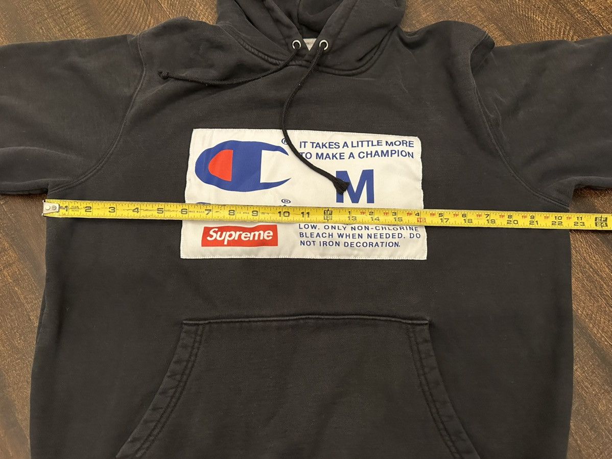 Champion × Supreme Supreme x Champion Label Black Hooded Sweatshirt Size Medium Size US M / EU 48-50 / 2 - 8 Thumbnail