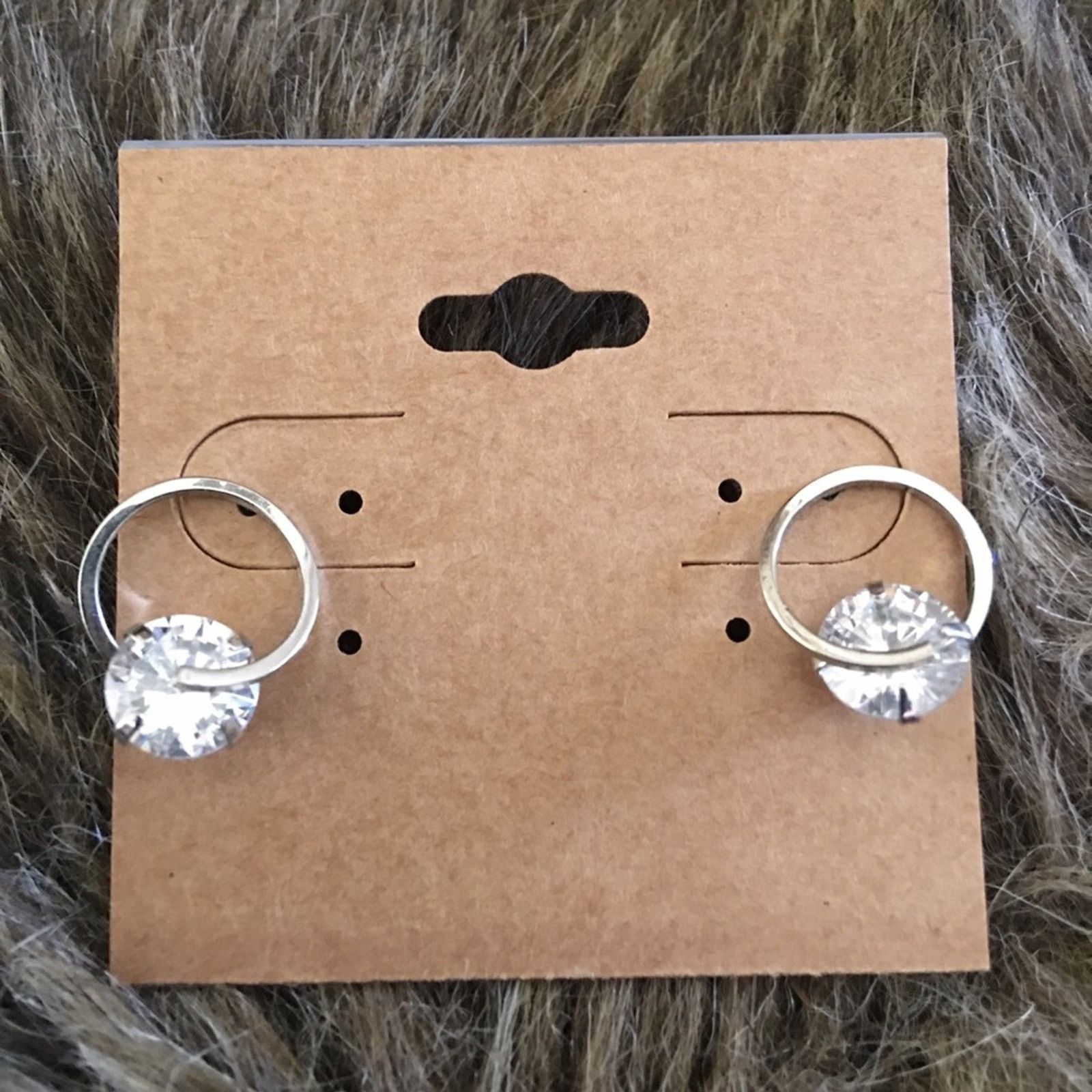 Vintage Vintage cubic zirconia silver plated earrings Size ONE SIZE - 2 Thumbnail