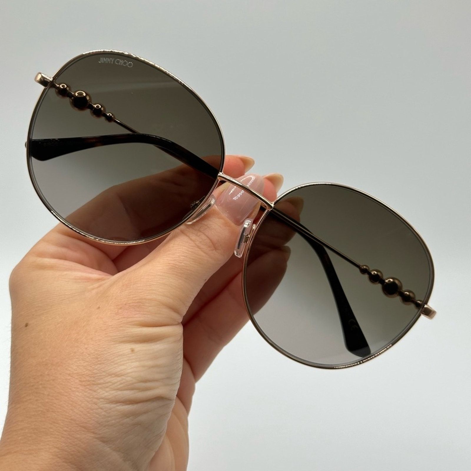 Jimmy Choo NEW JIMMY CHOO Birdie/S 06J Gold Brown Women Sunglasses Size ONE SIZE - 9 Thumbnail