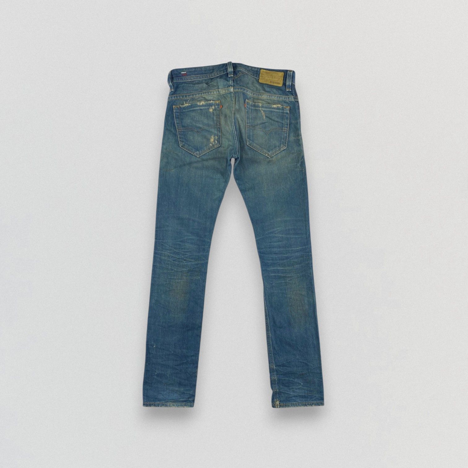 Diesel Diesel Thavar Slim Skinny Jeans Blue Distress Denim KJ3459 Size US 28 / EU 44 - 2 Thumbnail