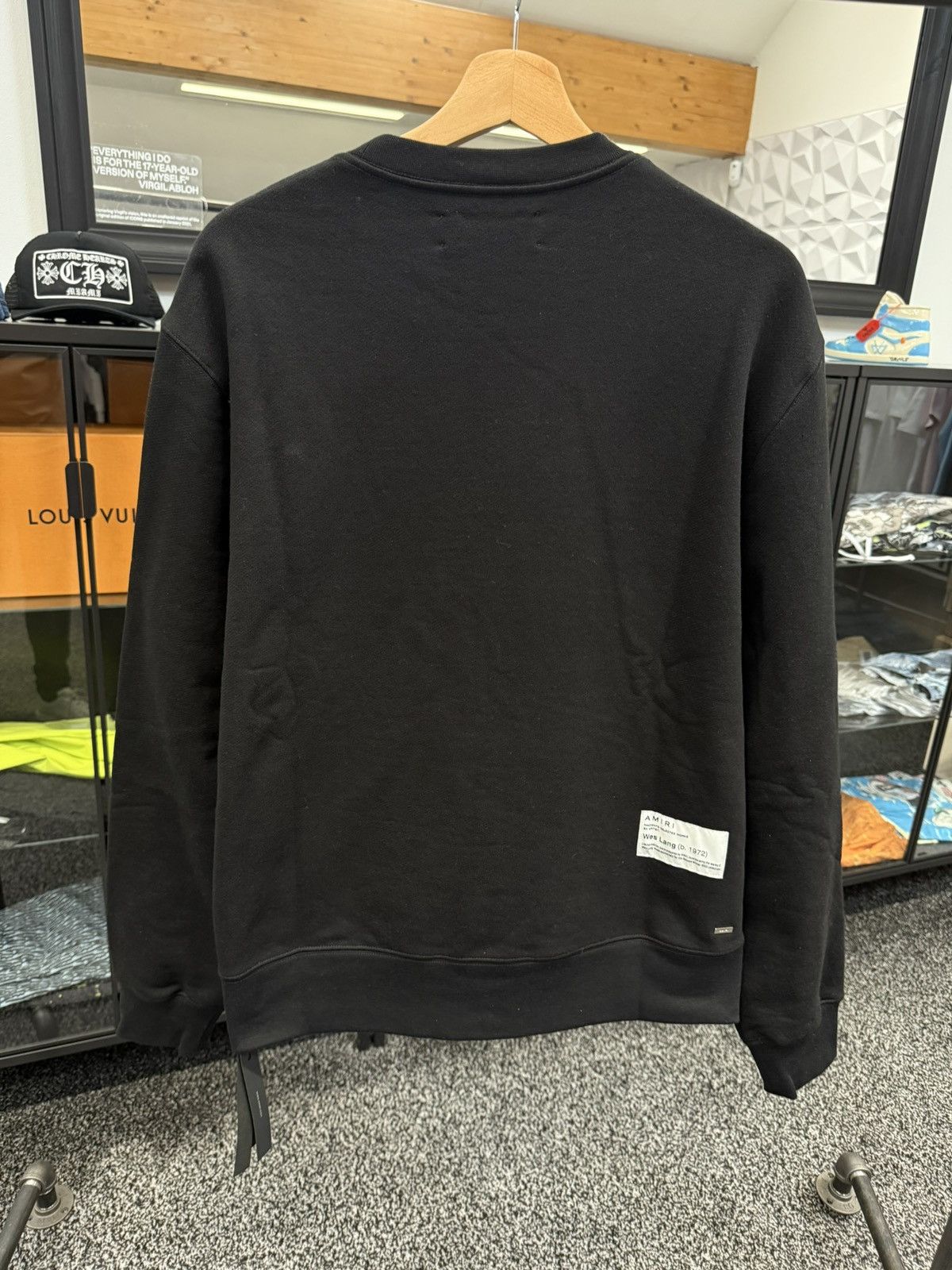 Amiri × Wes Lang Checker Skull Crewneck Sweatshirt Black Size US L / EU 52-54 / 3 - 2 Thumbnail