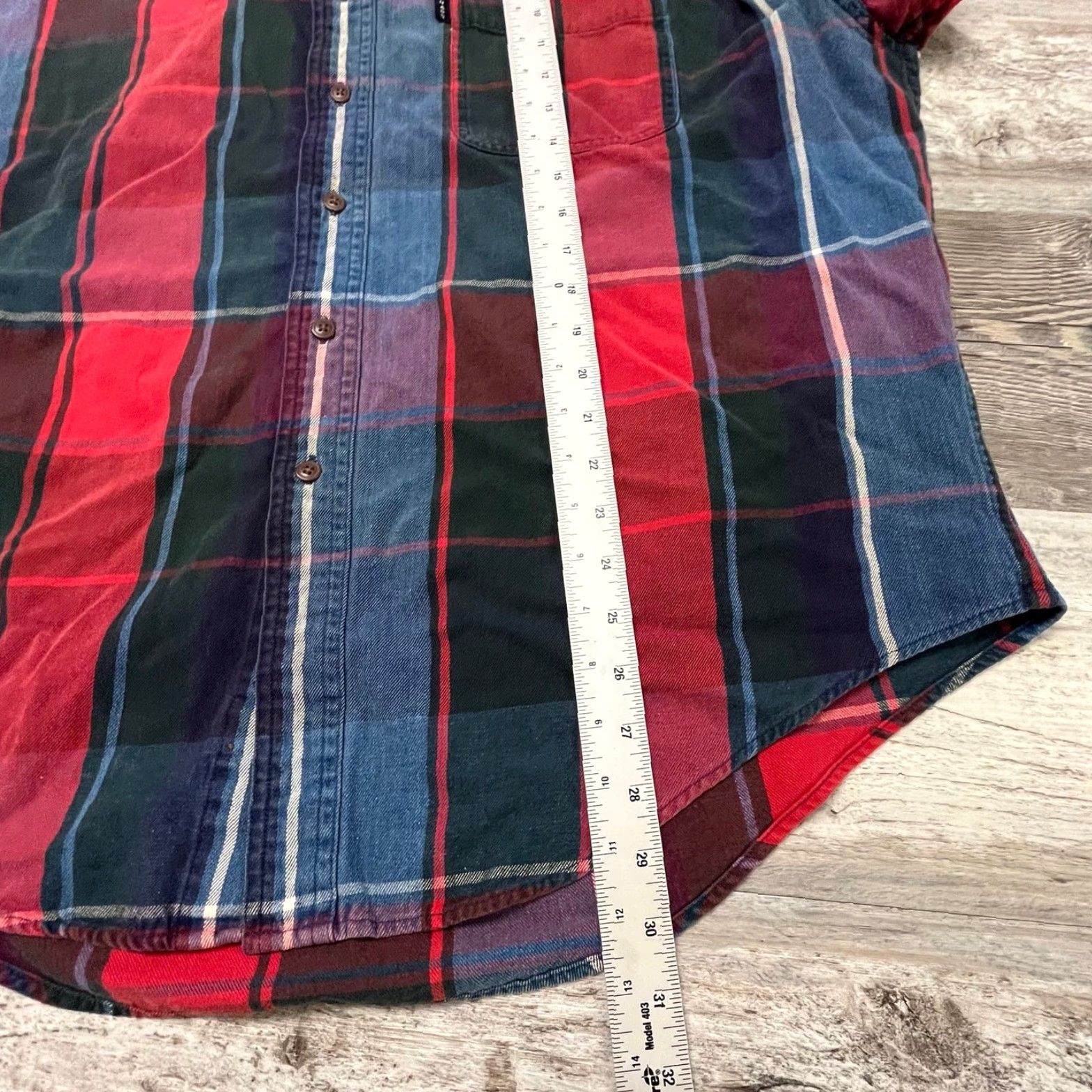 Ralph Lauren VINTAGE Chaps Ralph Lauren Red Blue Plaid Shirt XL Mens Heavy Flannel Button Down Long Sleeve Cotton Size US XL / EU 56 / 4 - 6 Thumbnail
