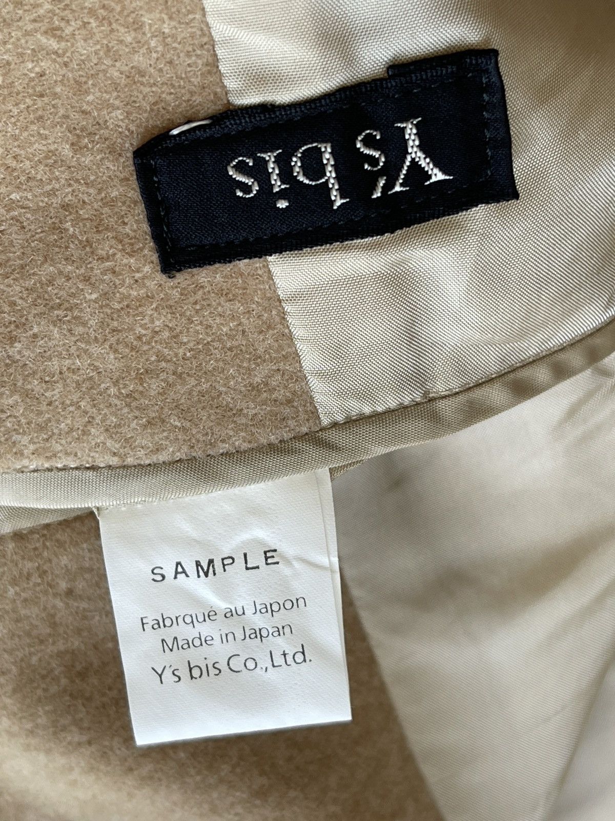 Yohji Yamamoto SAMPLE Y's Bis Beige Cashmere Coat Size US S / EU 44-46 / 1 - 8 Thumbnail