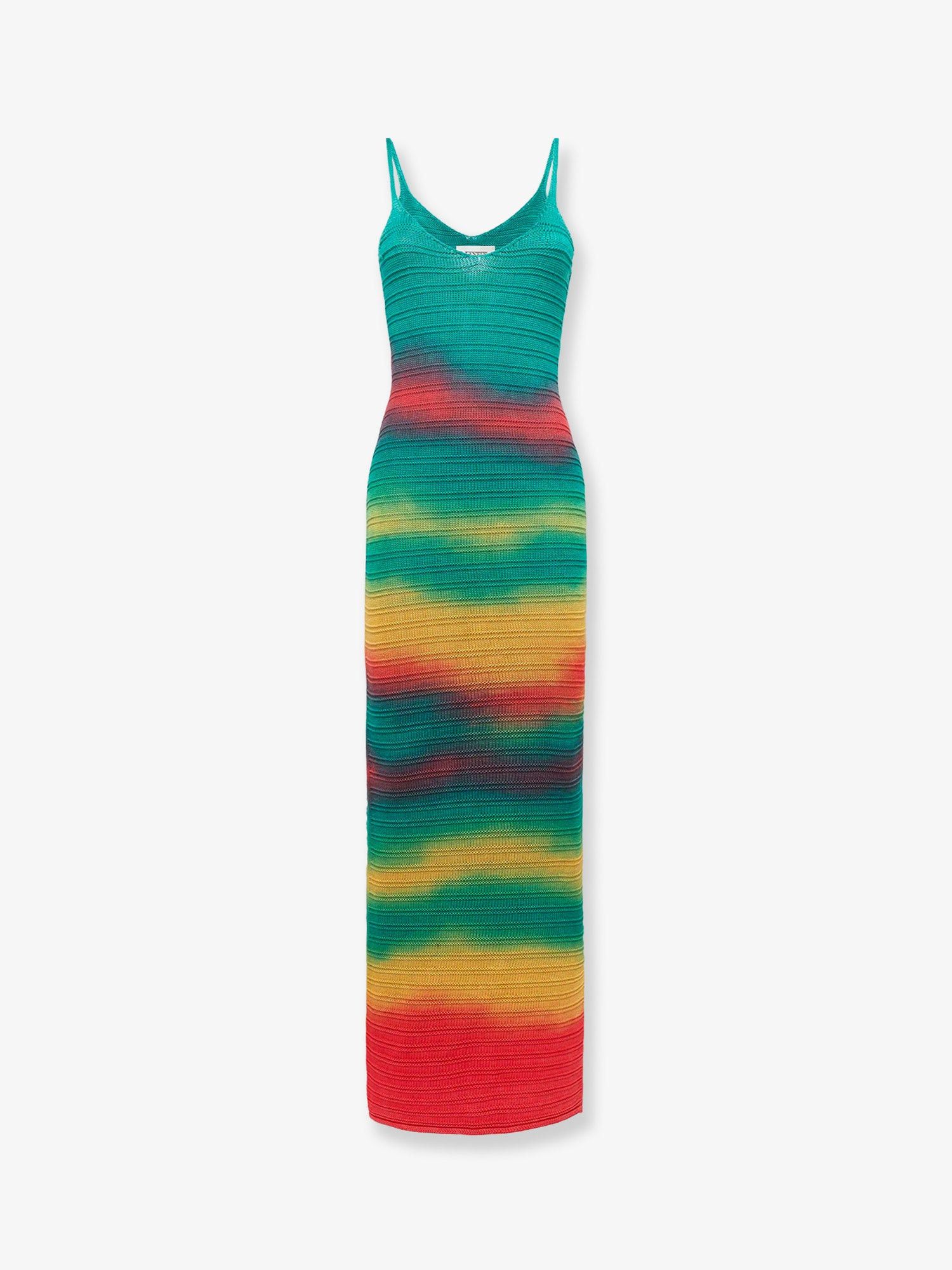 Laneus Multicolor Cotton Dress Size M / US 6-8 / IT 42-44 - 1 Thumbnail