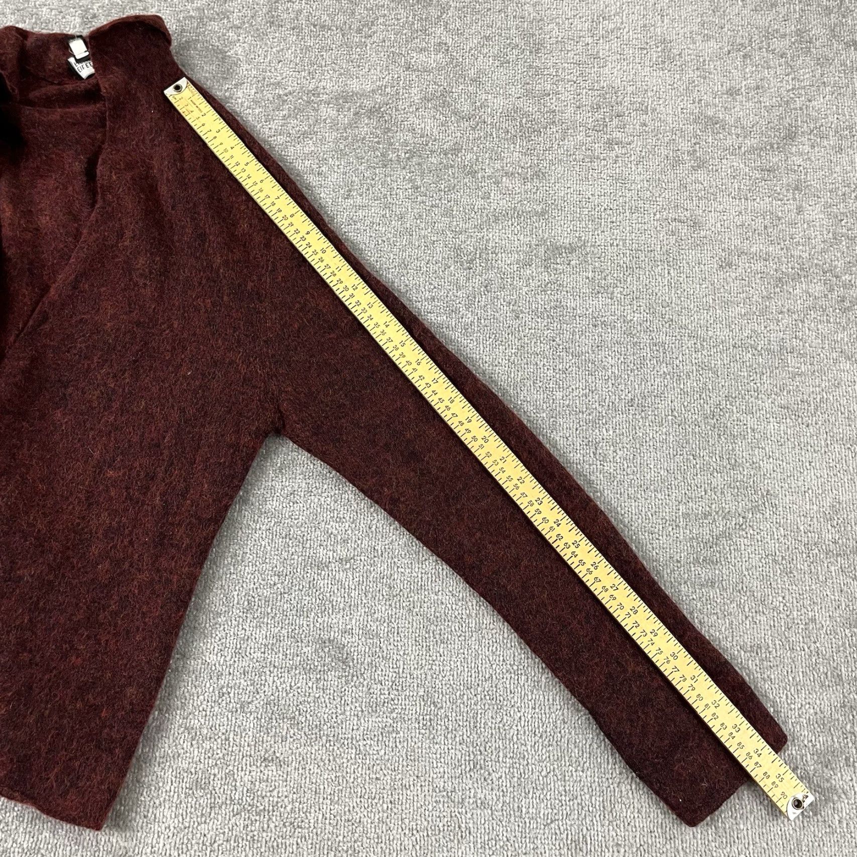 Eileen Fisher EILEEN FISHER Sweater Womens M Dark Red Wool Mohair Open Front Pullover Size M / US 6-8 / IT 42-44 - 6 Thumbnail